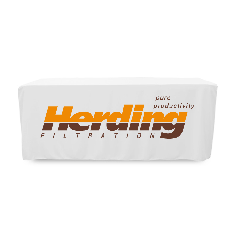 6 ft. Fitted PolyKnit Table Cover (Full Color Logo) 2