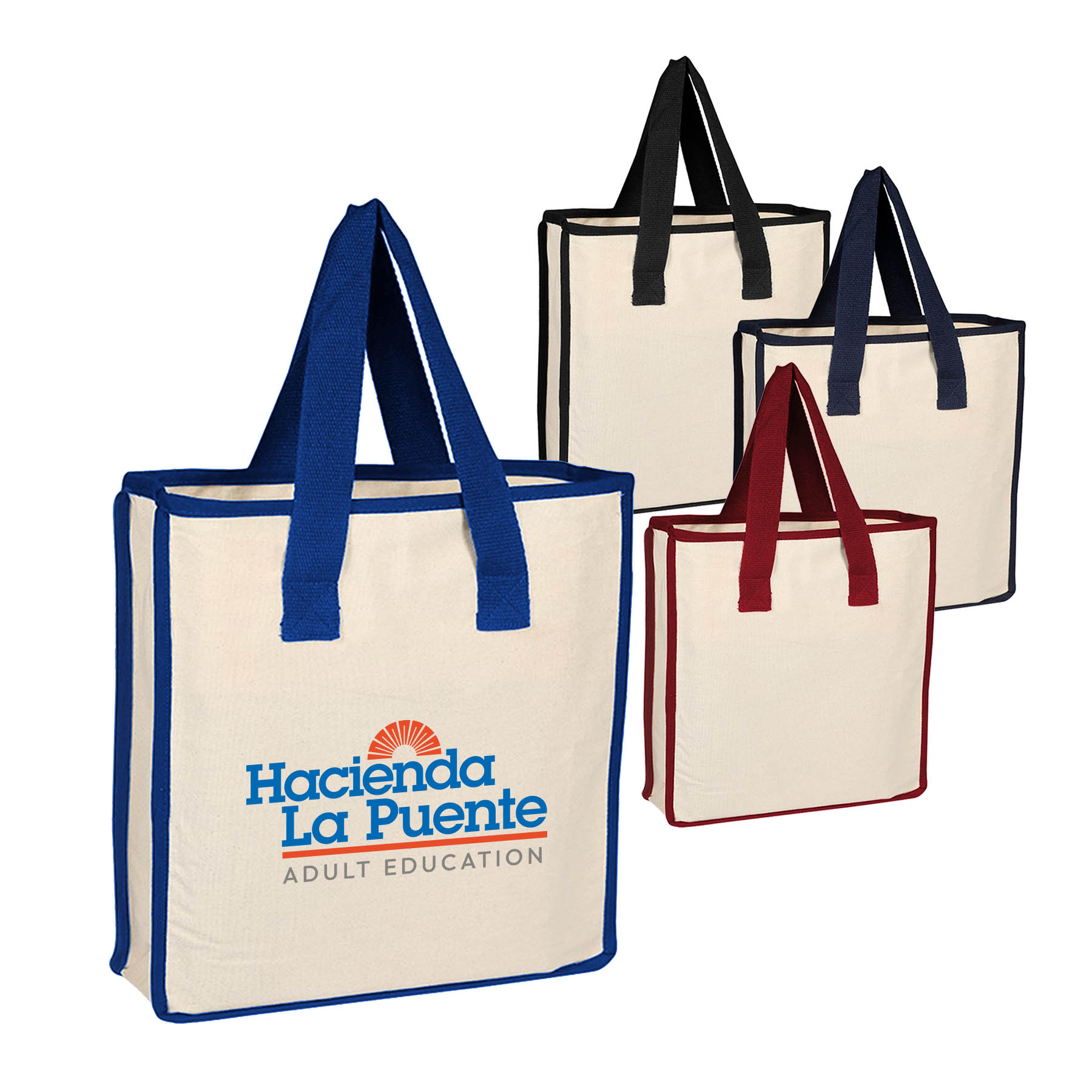 12 oz Heavy Duty Canvas Tote Bag with Accent Handles 5