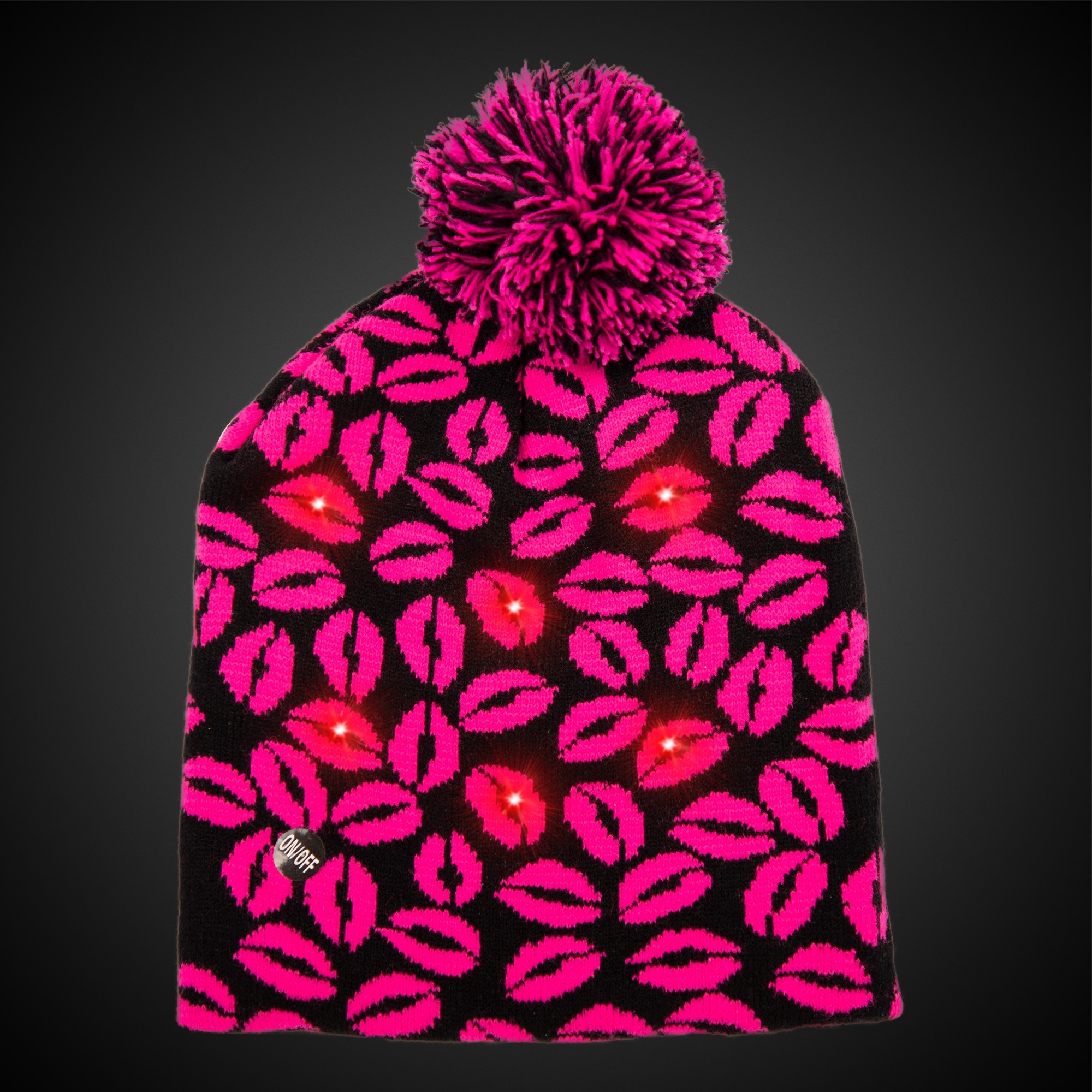 Light Up Lips Knit Hat 3