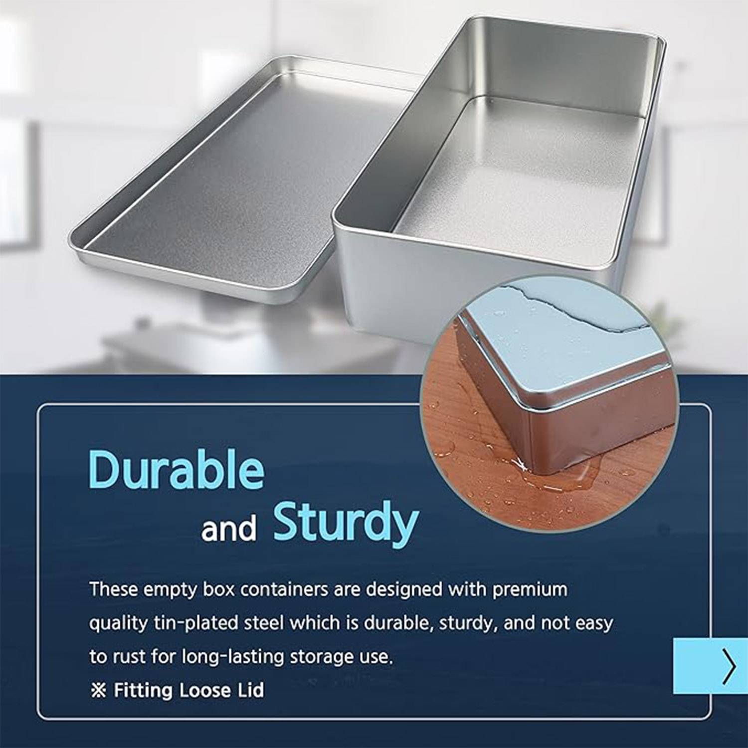 6" x 4" x 1.5"Aluminum Tins 3