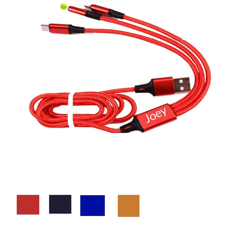Three In One Mobile Phone Data Cable 3