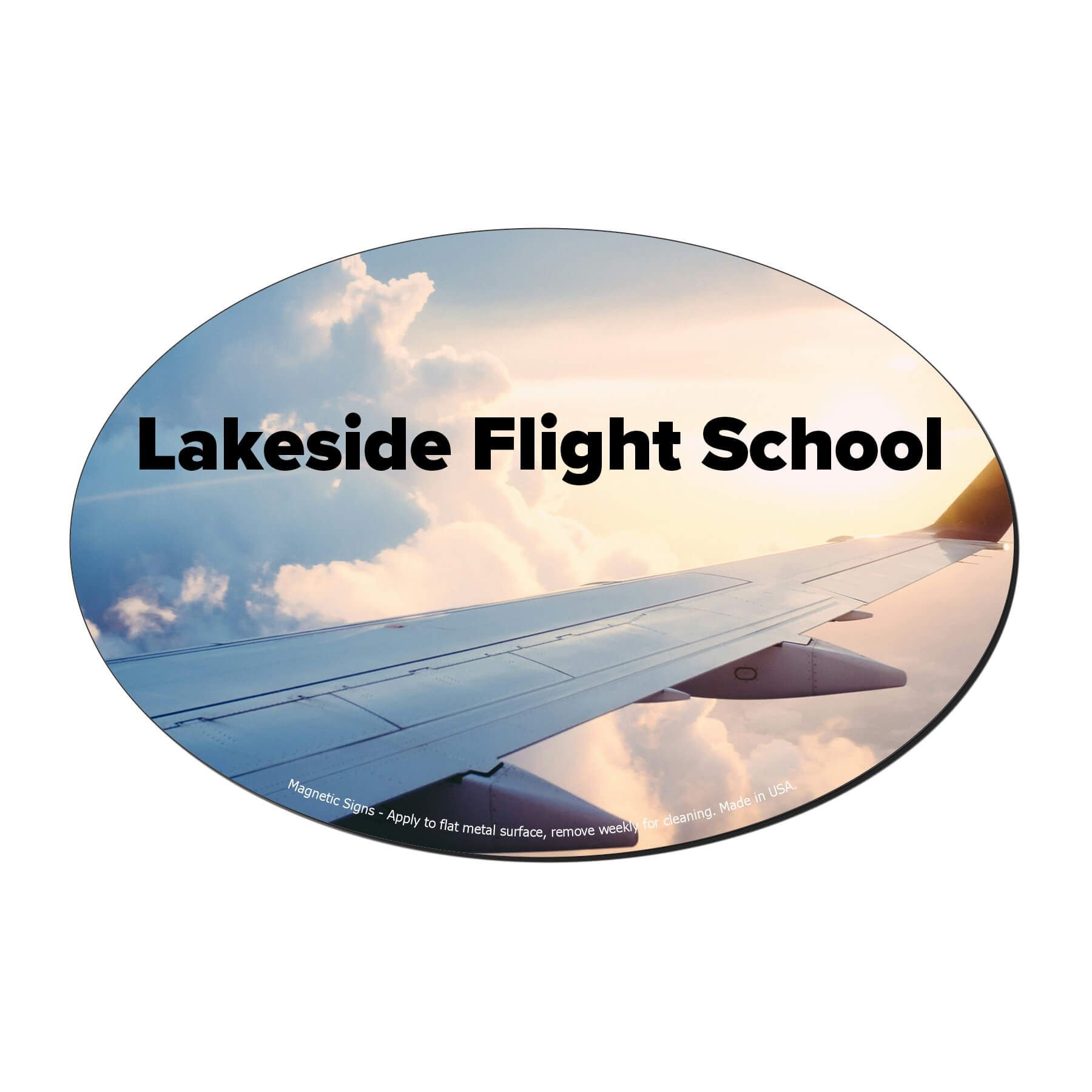 Oval 4" x 6" Magnetic Sign - Full-Color 4