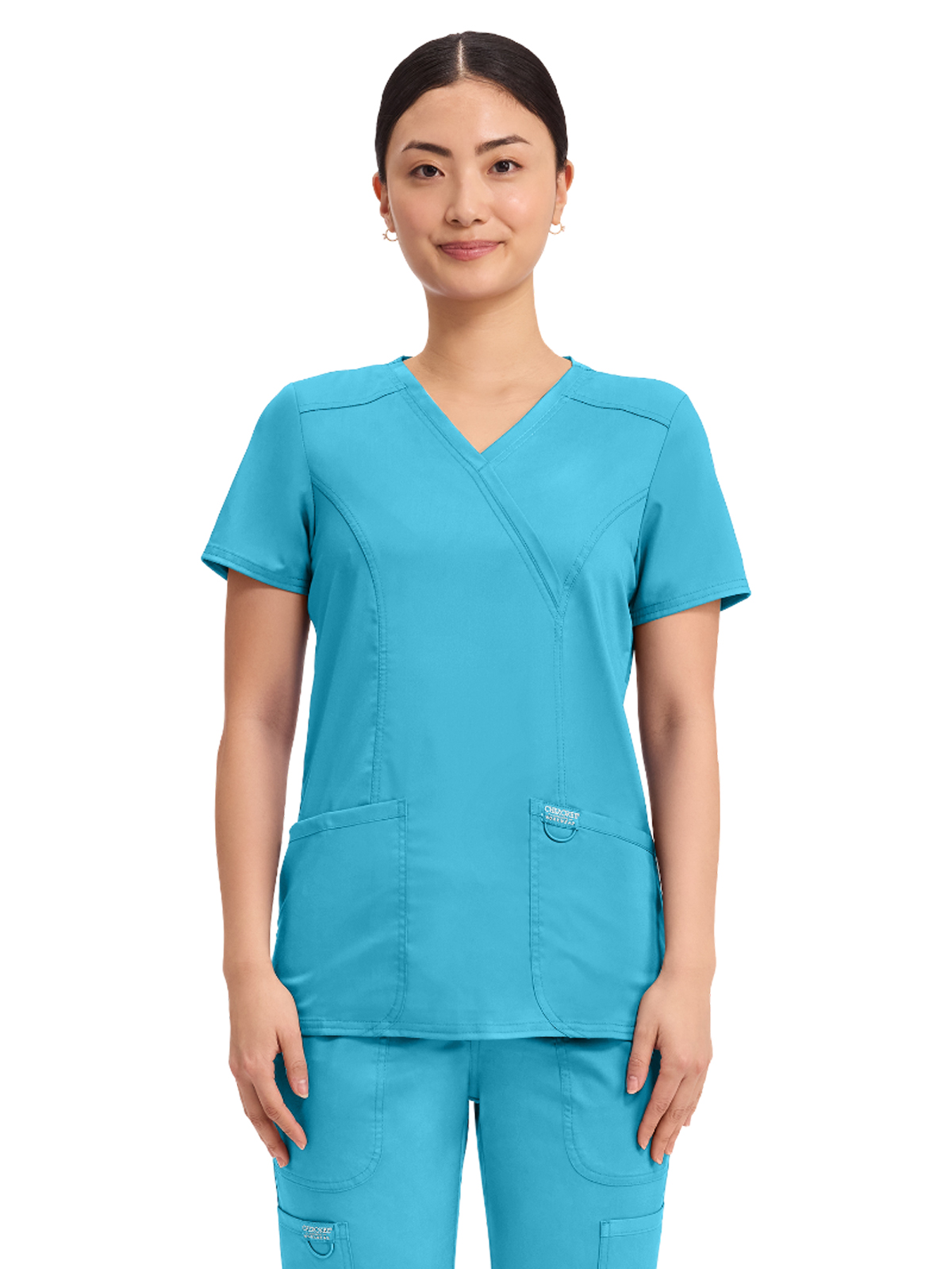 Cherokee - Workwear Revolution - Women's 2-Pocket Mock Wrap Top 66