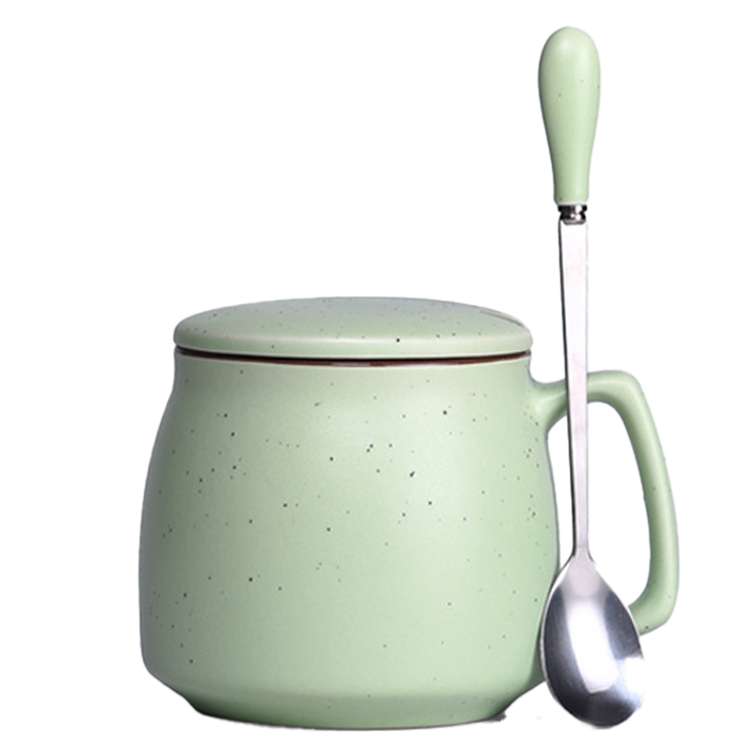 12oz Spill Resistant Ceramic Mug w/ Spoon 6