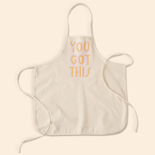 HOT MESS APRON - NATURAL CANVAS 2