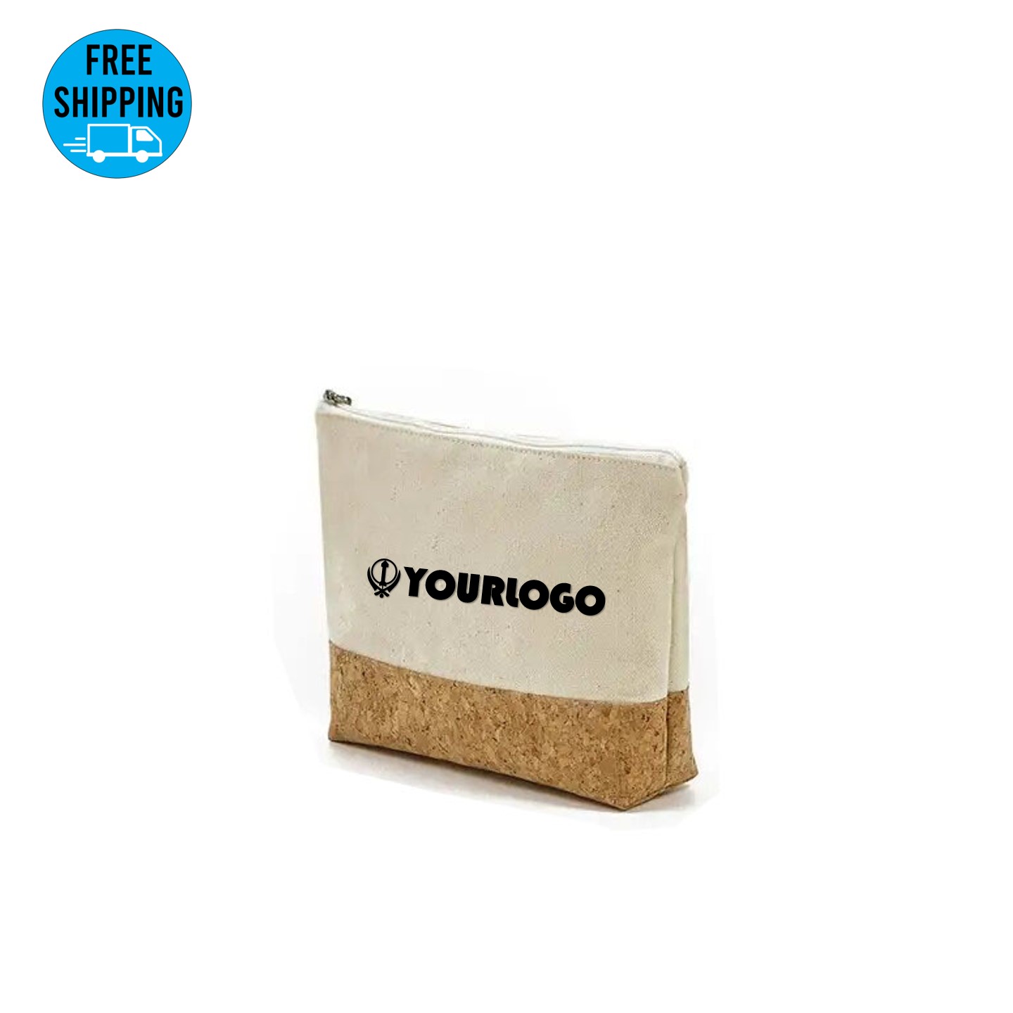 Mixed Canvas Cork Outdoor Portable Wash Cosmetic Bag for traveling 1