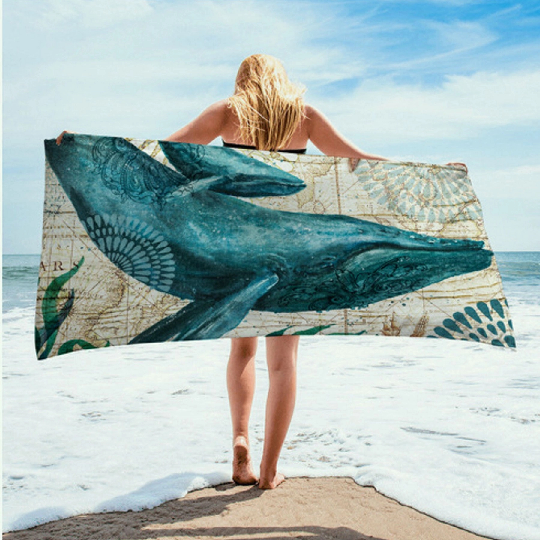 Sublimation Cooling Quick Dry Oversized Beach Towel(L59"XW29 7
