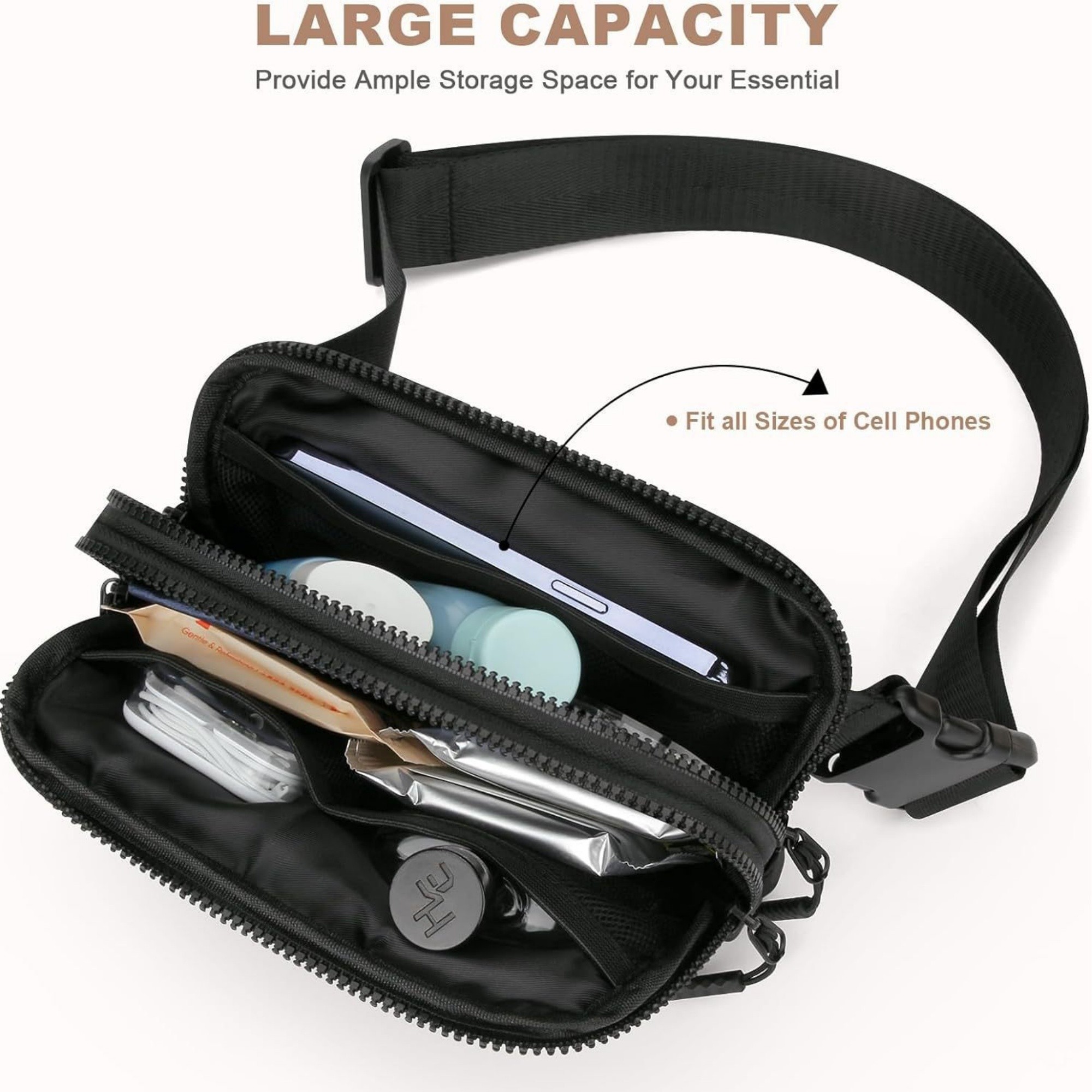 Fanny Pack With Zipper Pockets 1