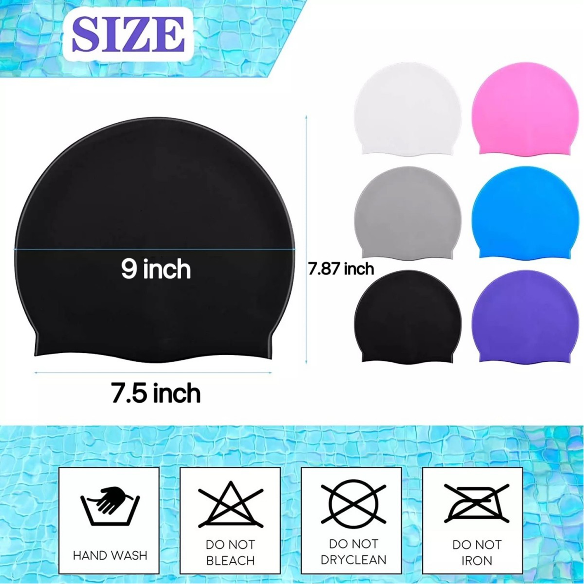 Comfortable Silicone Swim Cap 2