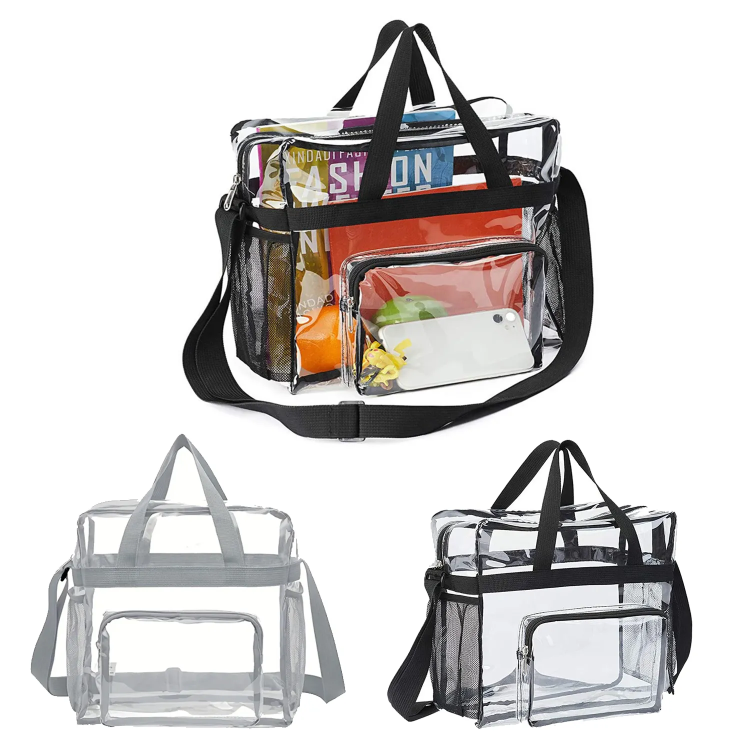 Transparent See Through Clear Tote Bag 1