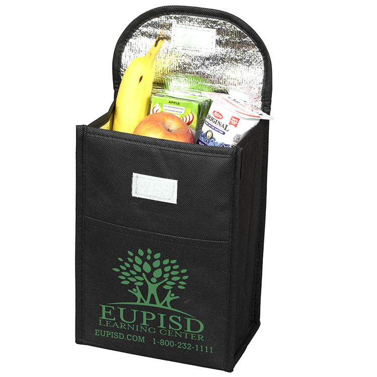 7"W x 10"H x 5"Gusset - "ARCTIC CHILL" Tall Insulated Cooler Lunch Tote with Hook & Loop Closure 15