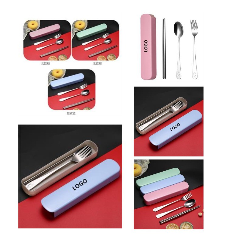 3 piece Portable Travel Flatware Set