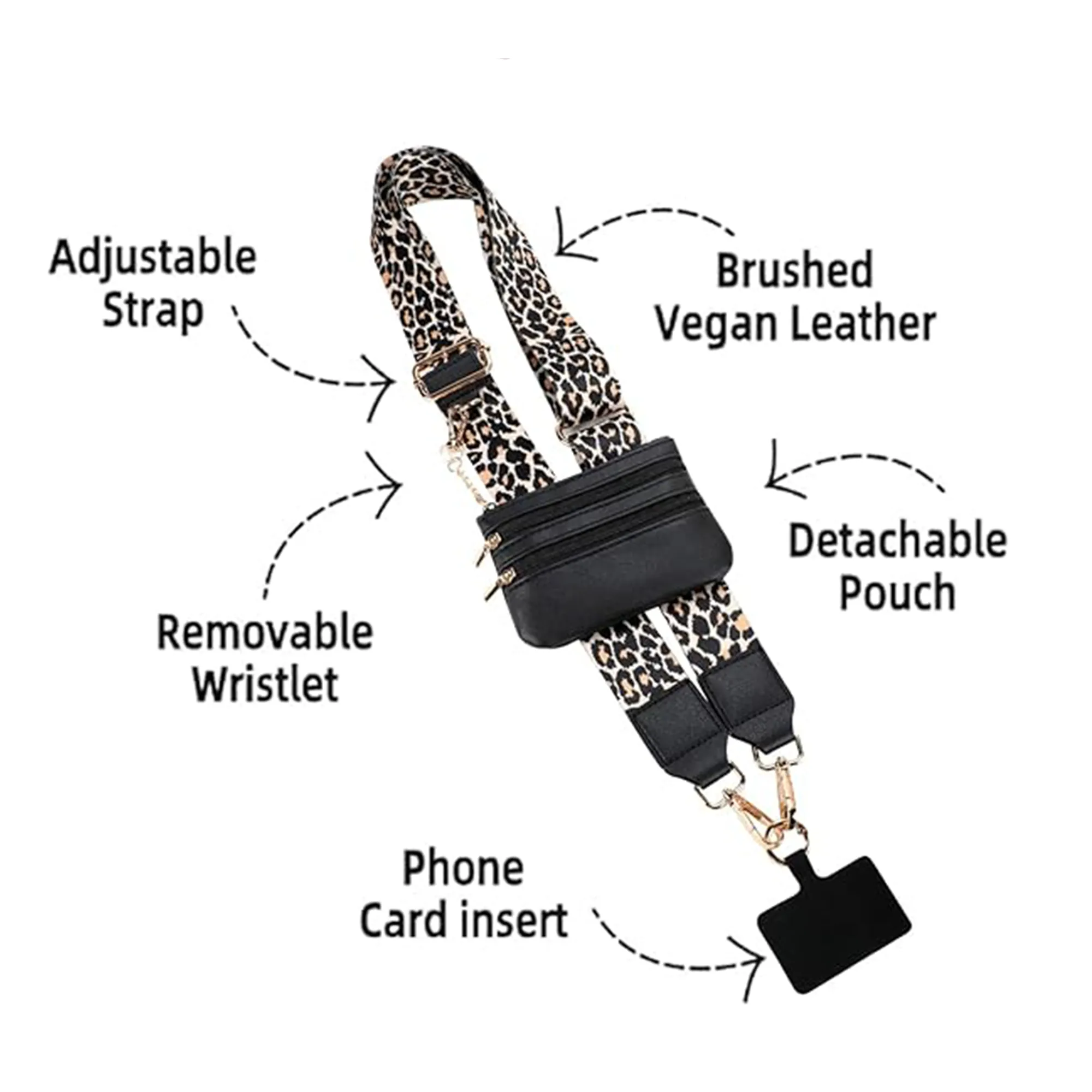 Replaceable Detachable Phone Strap with Purse and Lanyard 4