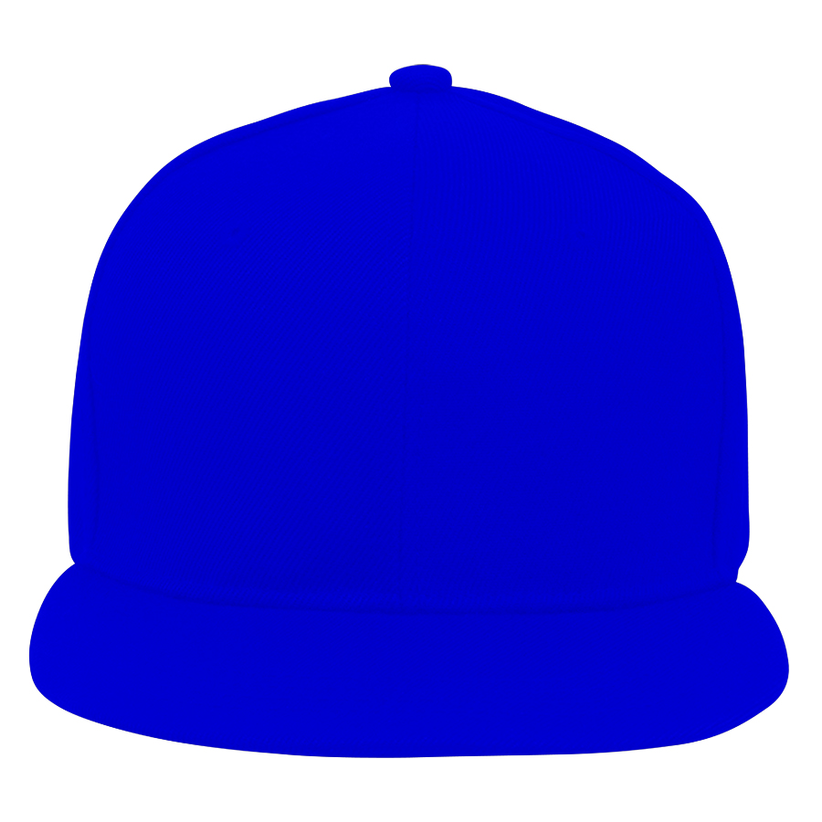 Stock Solid Color Polyester 6-Panel Flat Visor Cap 17
