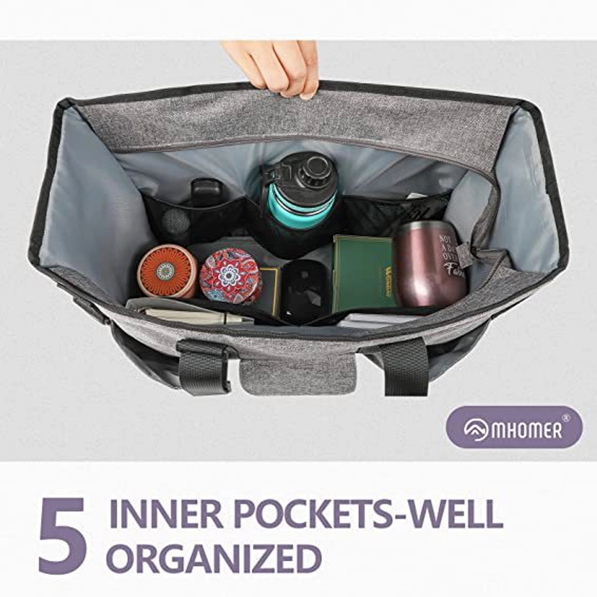 Custom Utility Water Resistant Zipper Tote Bag 5
