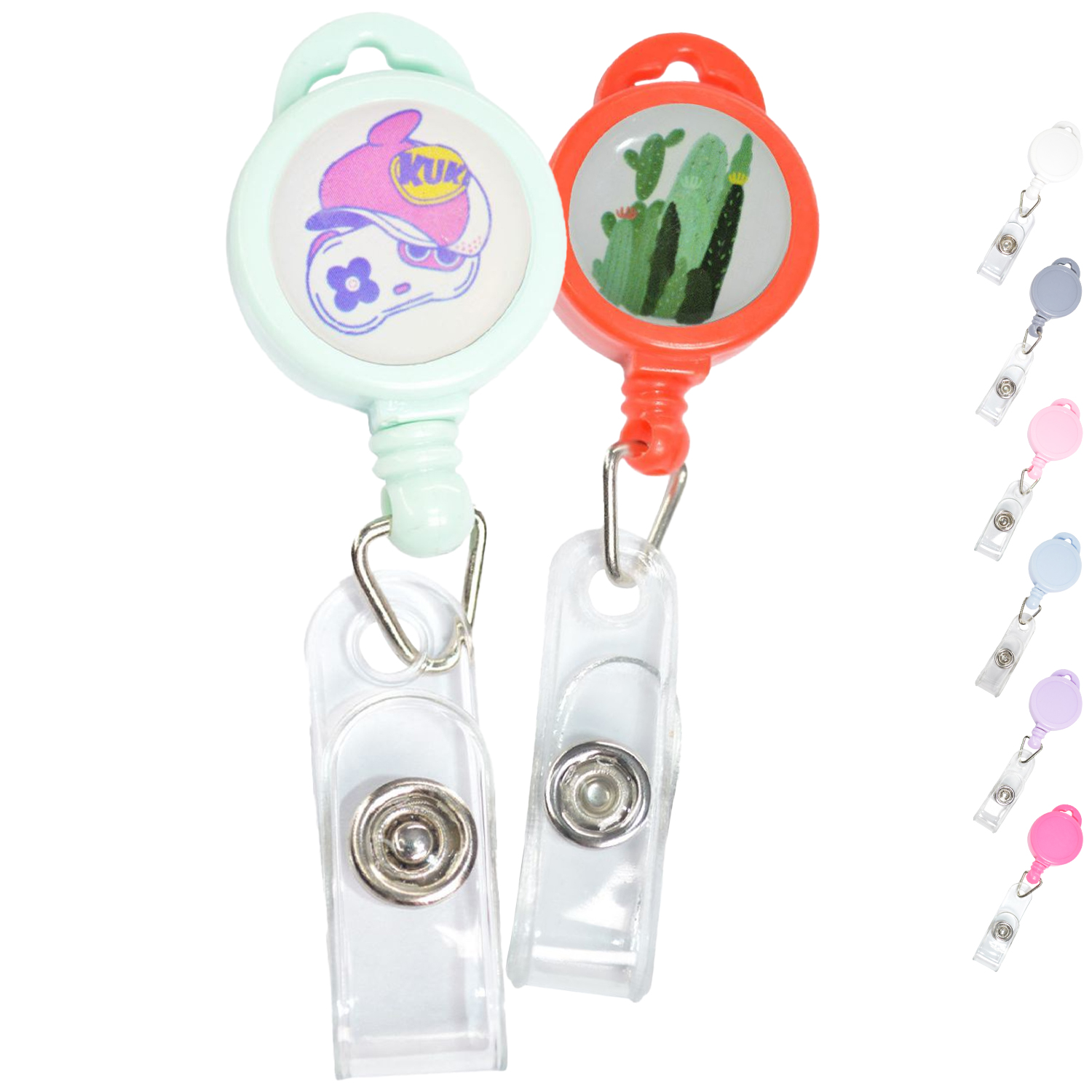 Lanyard Badge Reel For Kids w/ Front side Concave & Plain Back 1