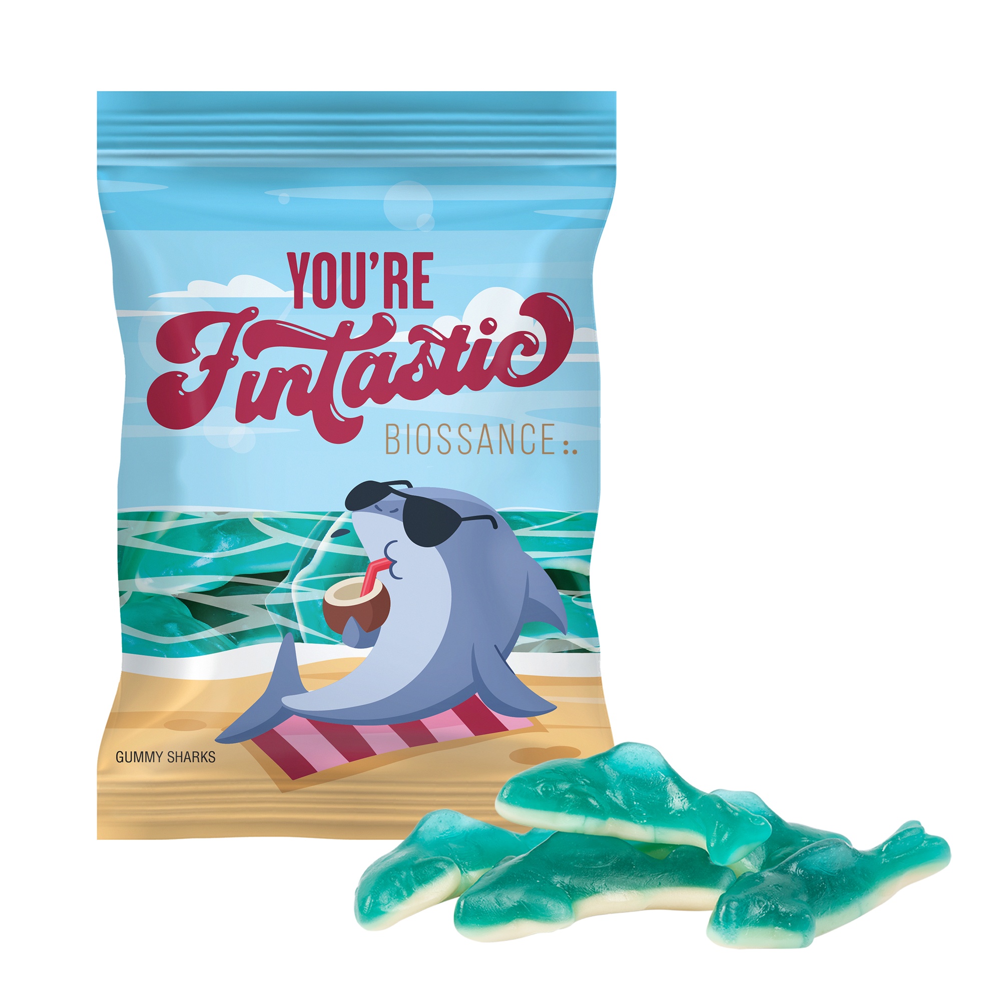 4 oz. Full Color Digibag™ with Gummy Sharks 2