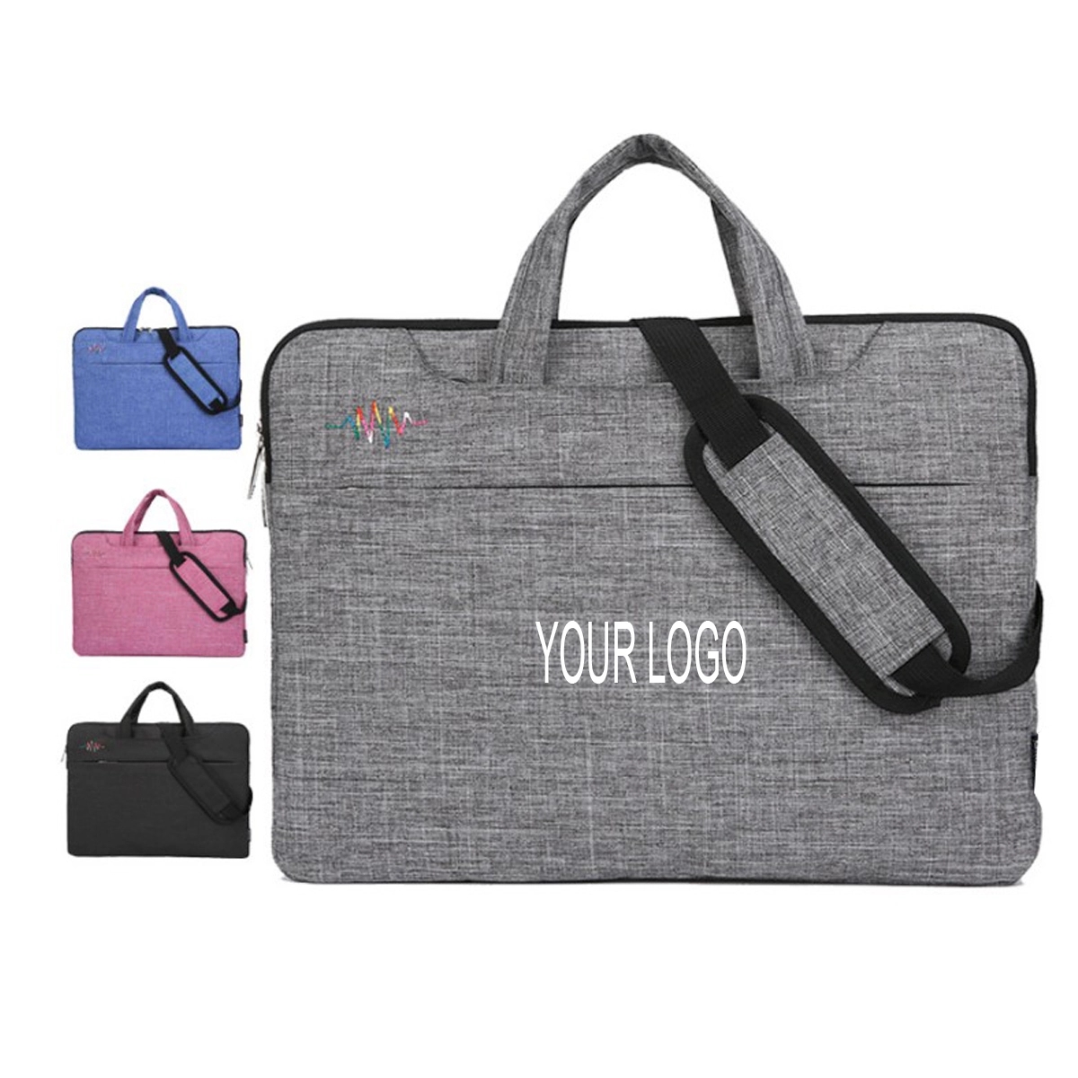15" Messenger Laptop Bag with Shoulder Strap 2