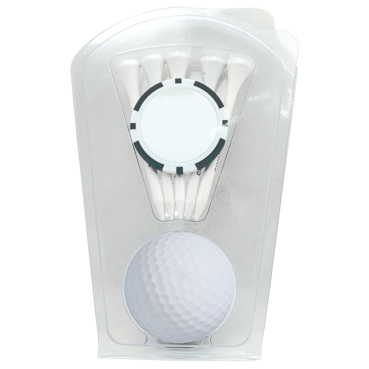 1-Ball 1-Poker Chip 5-Tee Clam 2