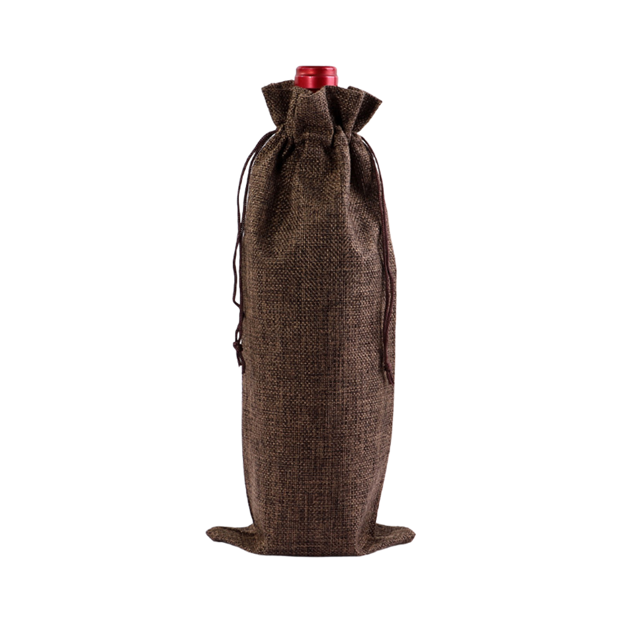 Drawstring Closure Burlap Wine Bag Champagne Gift Packaging Set 2