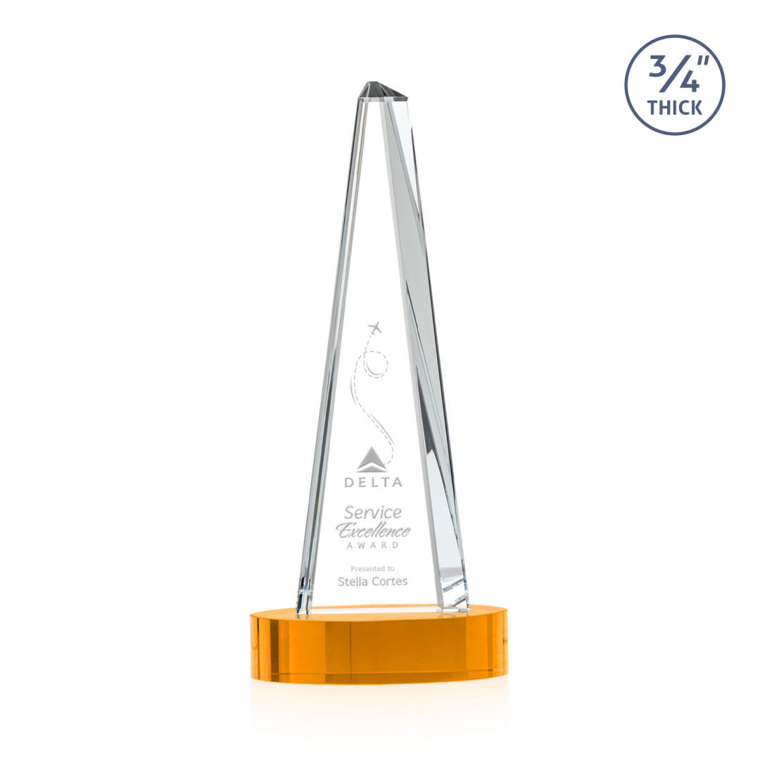 Majestic Tower Award on Alberton Base - Amber 9