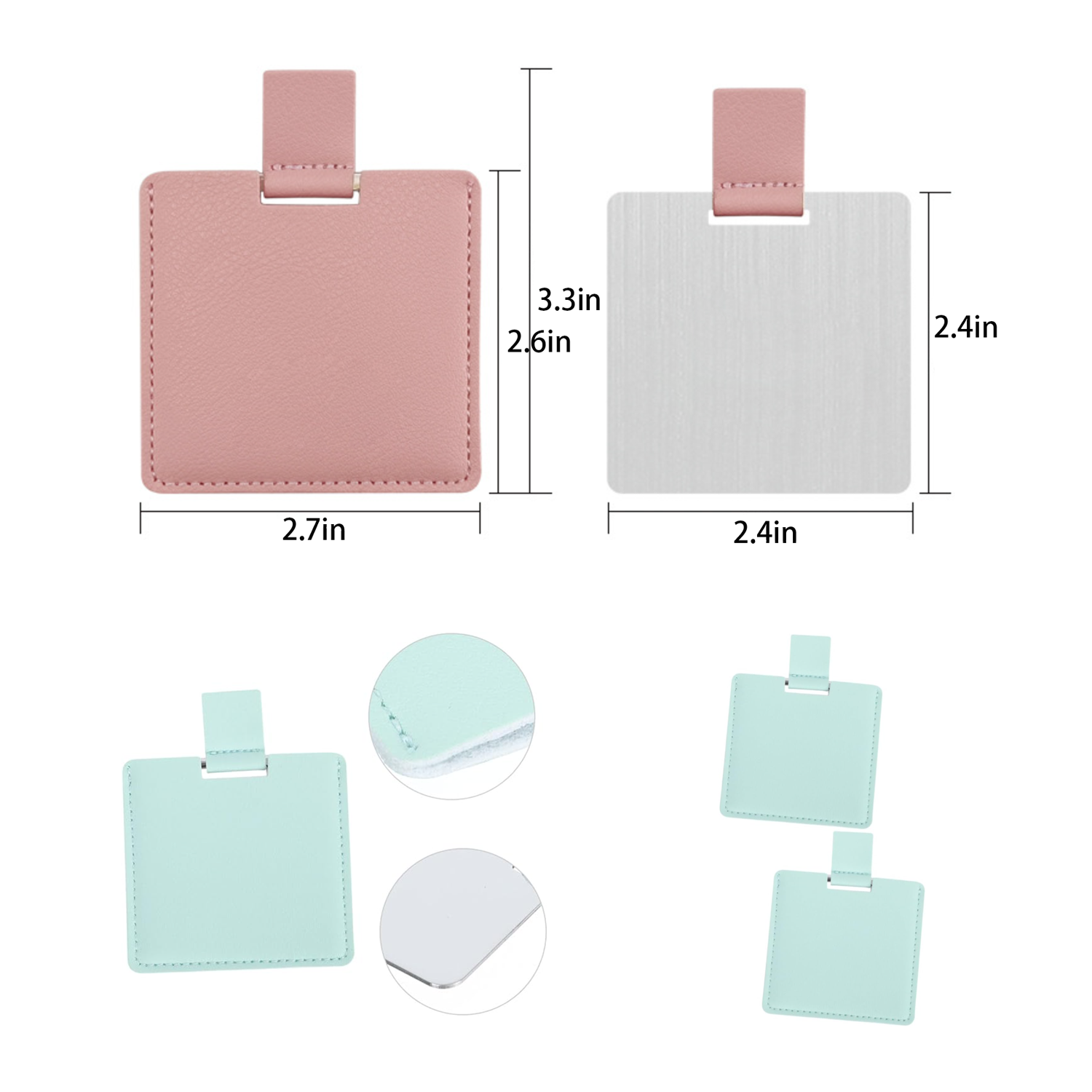 Mini Stainless Steel Portable Pocket Mirror 3