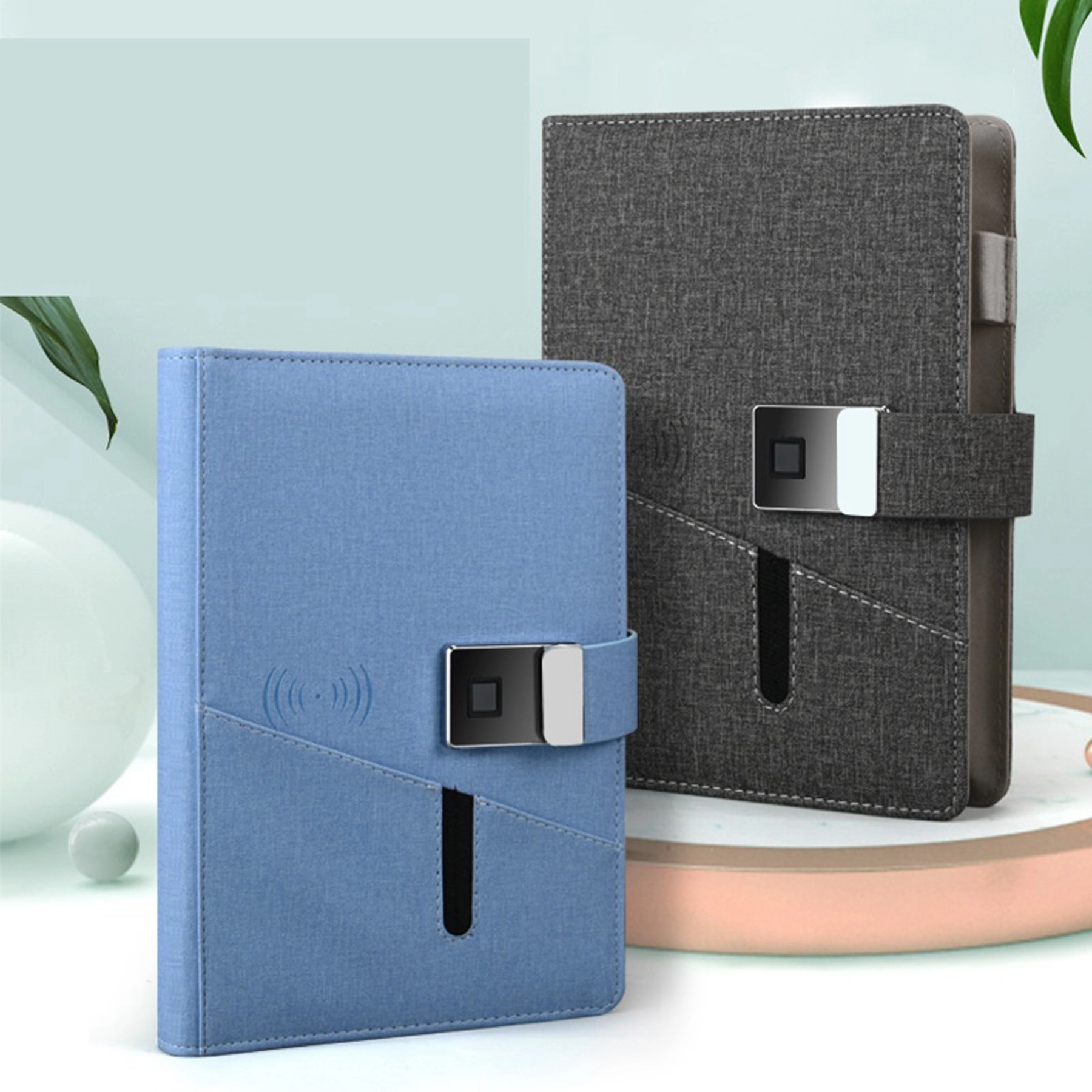 10000 mAh Fingerprint Lock a5 Notebook with USB Drive 1