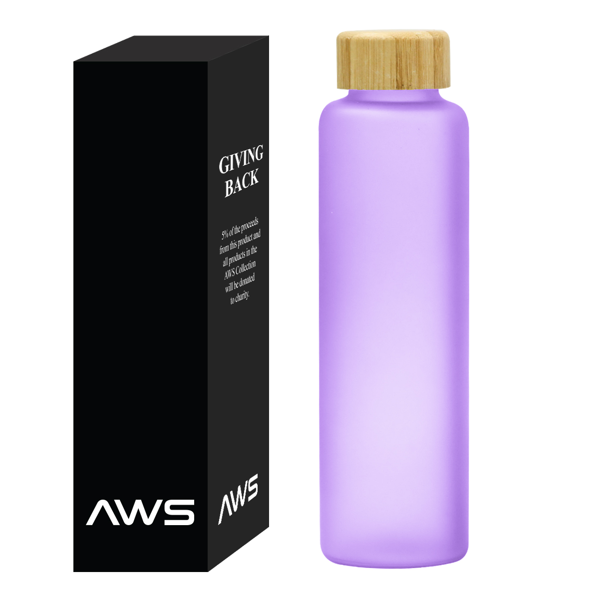 Aws 20 Oz. Belle Glass Bottle With Bamboo Lid 5
