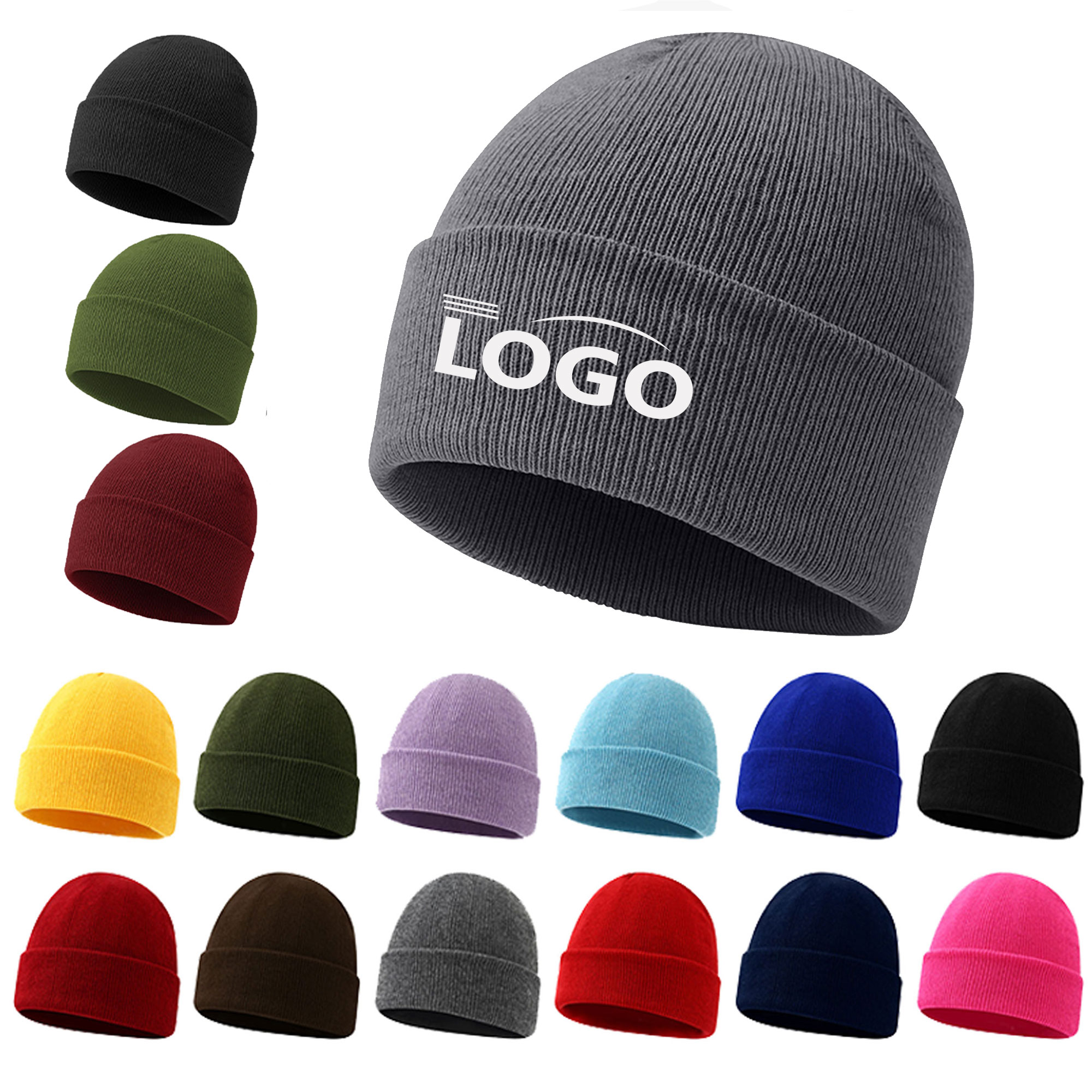 MOQ25 Cold Weather Warm Knit Skull Caps 6