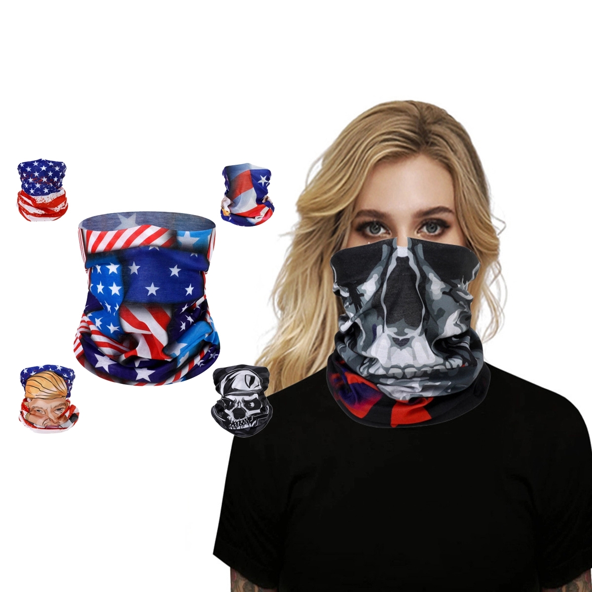 Full Color Seamless Sublimated Multifunctional Bandana Neck 8