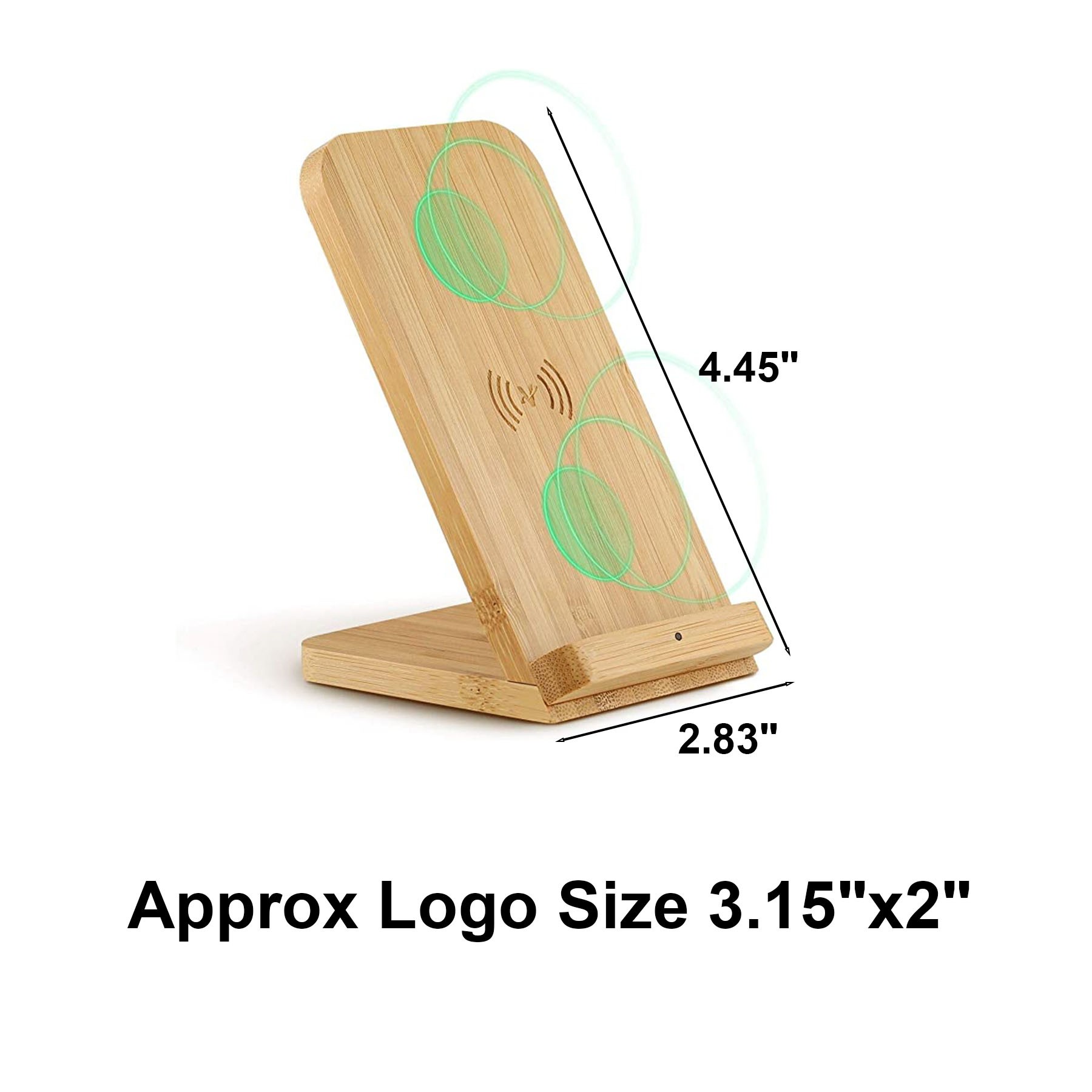 Bamboo Fast Wireless Charger Phone Stand 2
