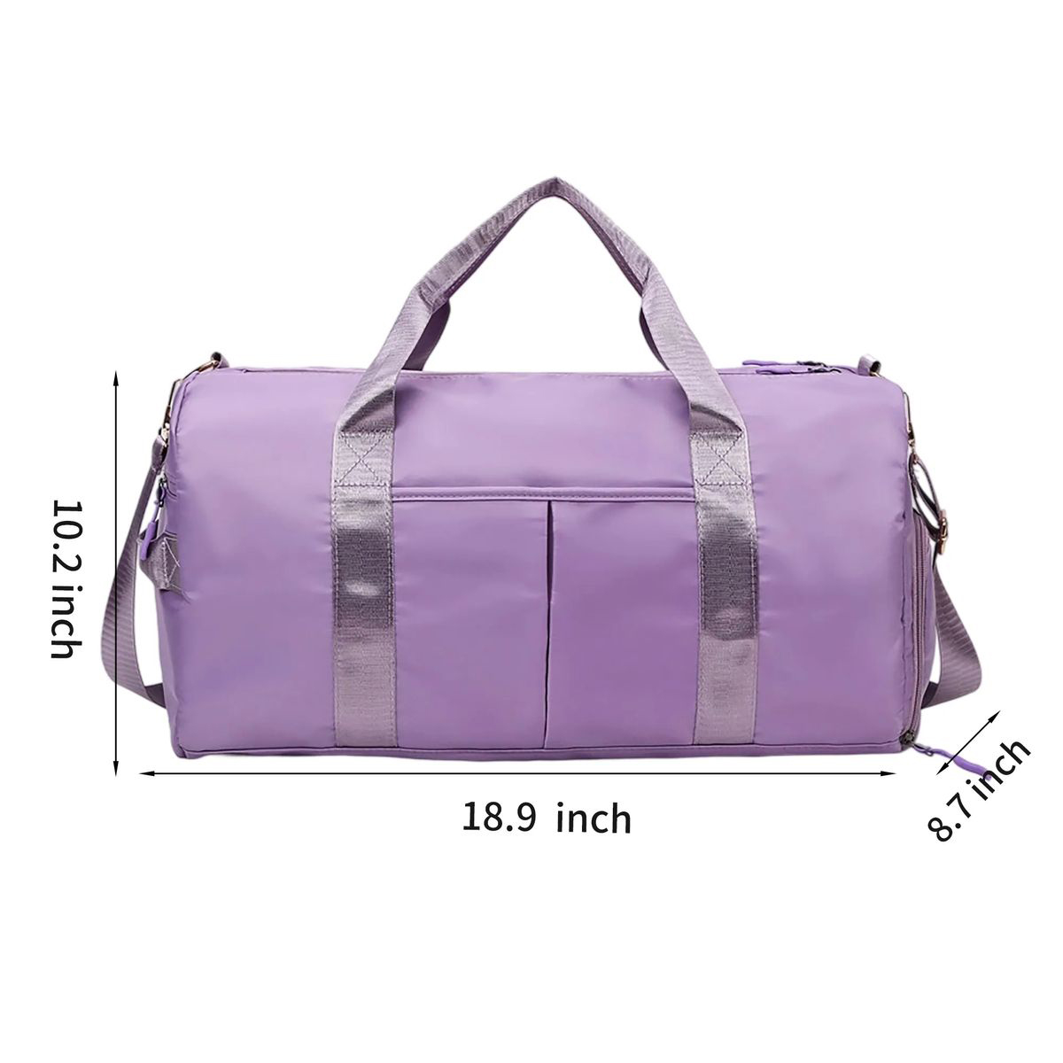 Workout Bag with Multiple Zippered Sections 12