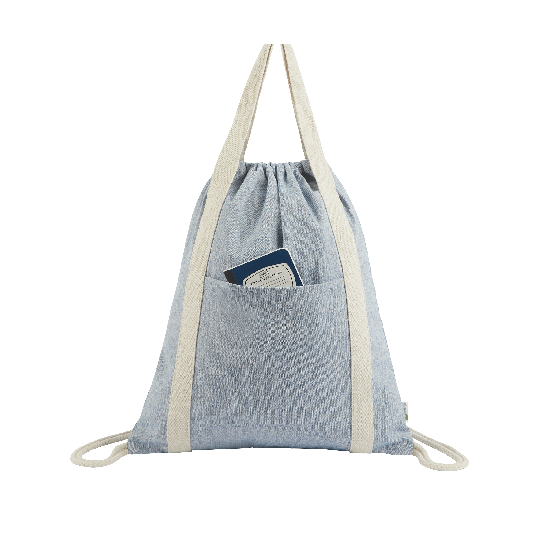 Renew II 9 oz. Recycled Cotton Drawstring Bag 17