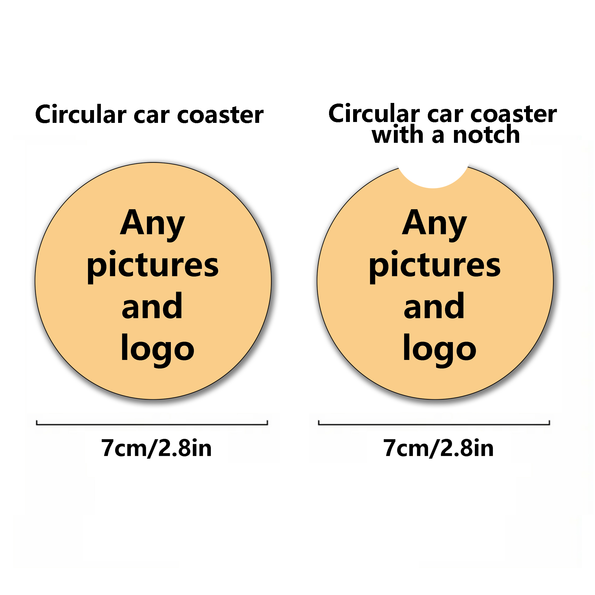 Anti-Slip Car Cup Mats, Customizable to any picture 2