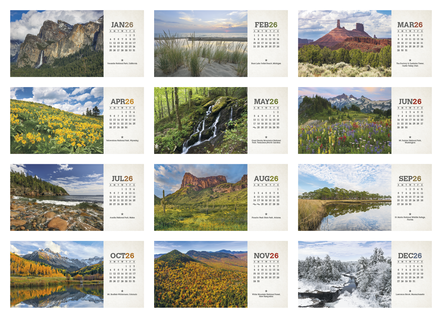Triumph® Calendars American Splendor Desk Calendar 27