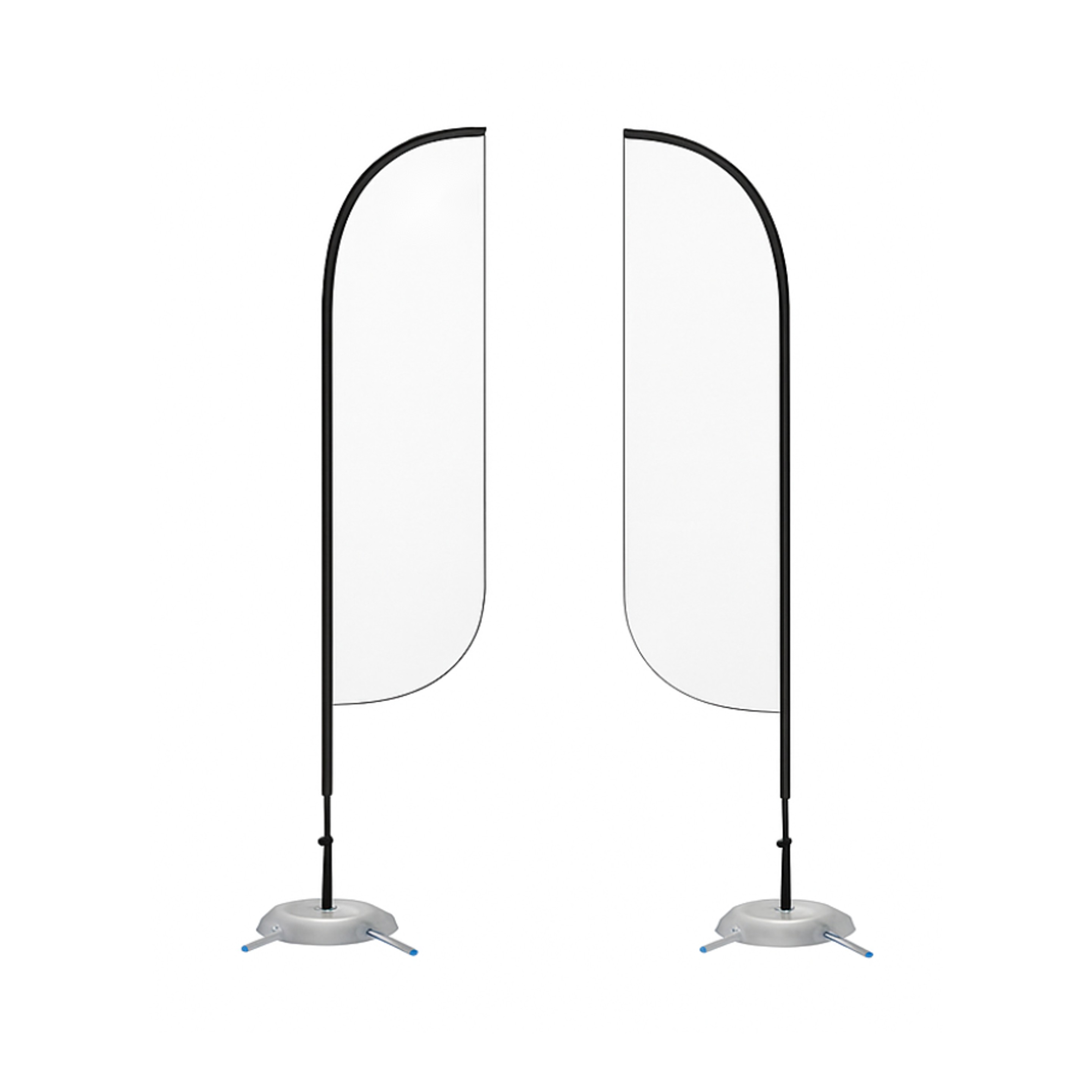 13' Double Sided Feather Flag w/Cross Base - Ocean 5