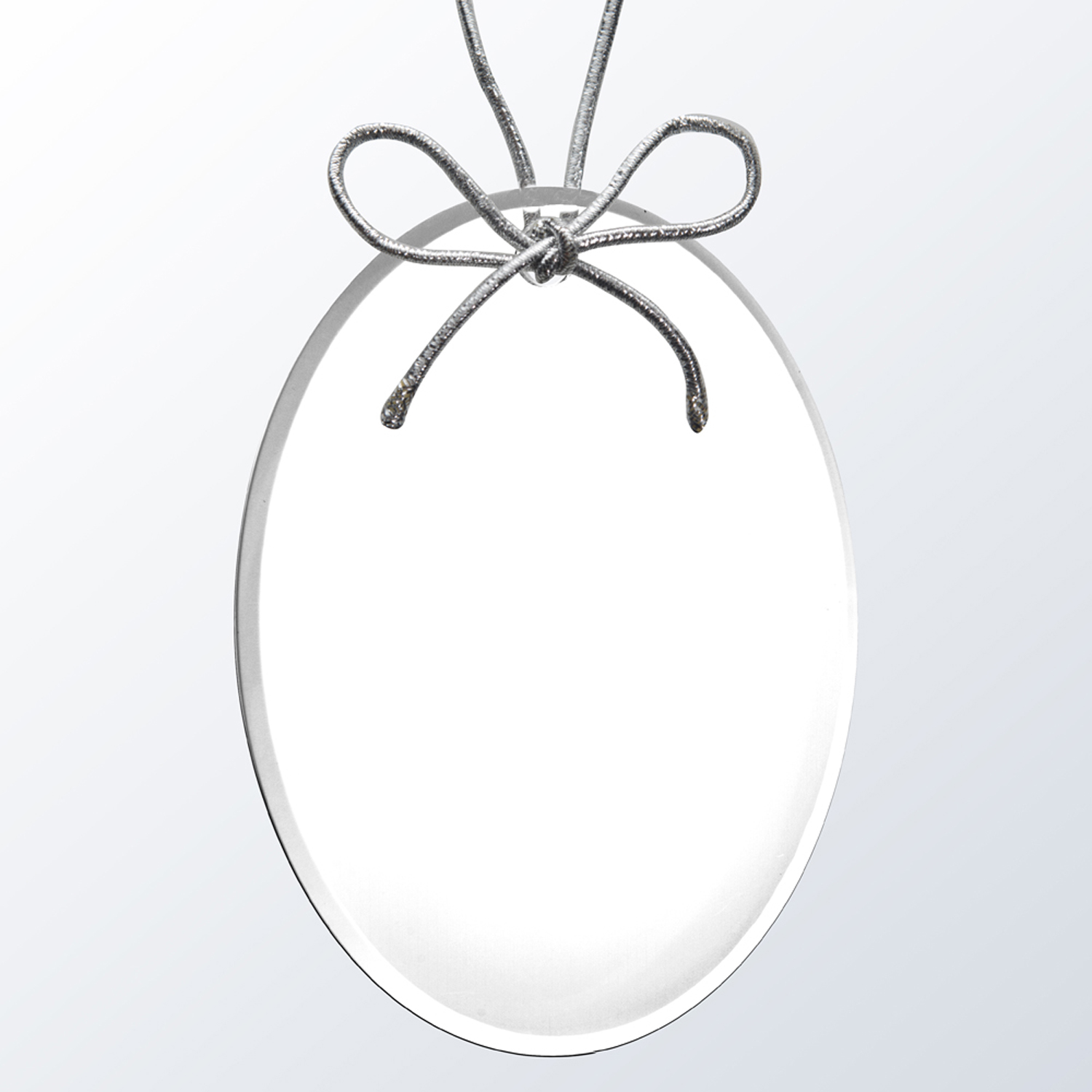 Acrylic Ornament with Silver String - Oval 1