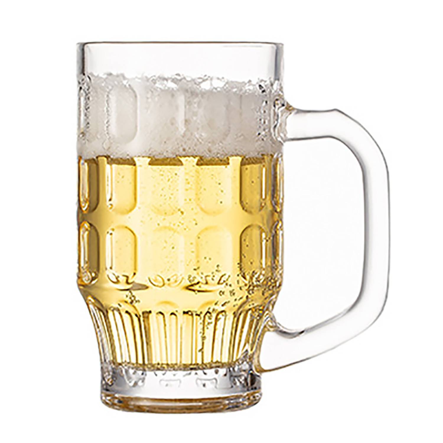 14oz Clear Beer Glass Mug w/ Handle 7