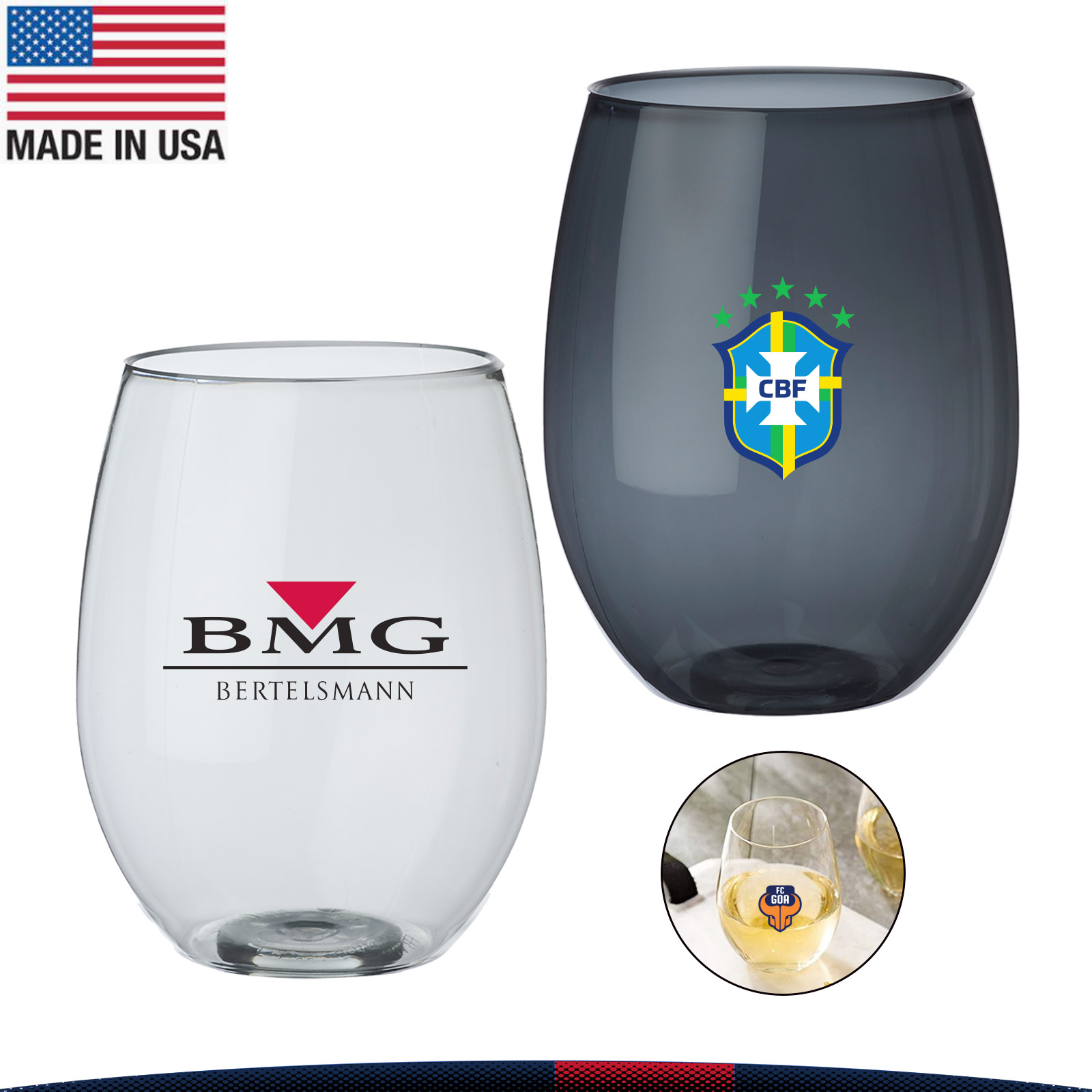 16 oz. Sizo Recycled Plastic Stemless Wineglass 5