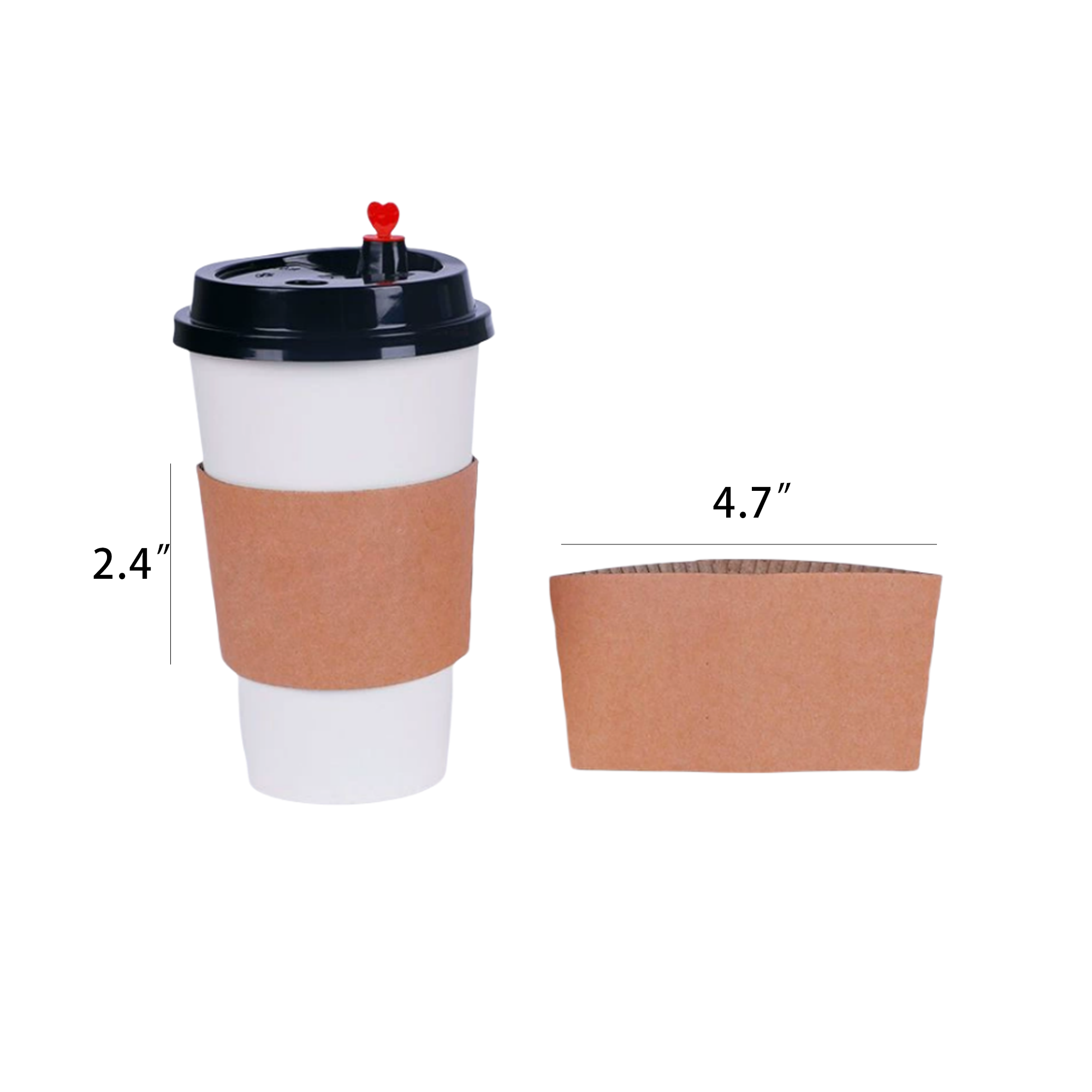 Full Color Customized Paper Coffee Cup Sleeves 2