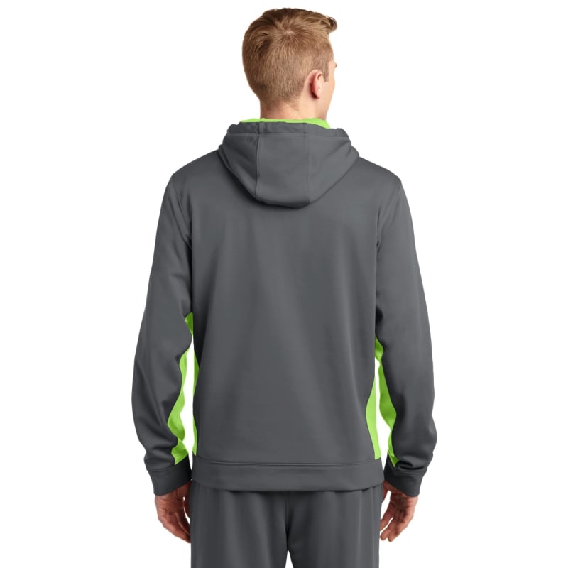 Sport-Tek Sport-Wick Fleece Colorblock Hooded Pullover. 7
