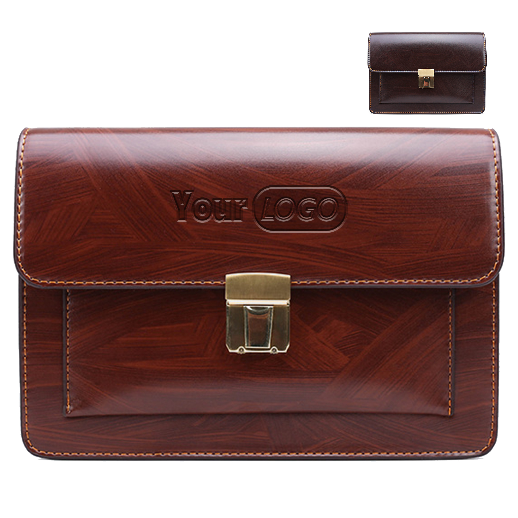 pu message bag for Men with Lock Attache Cas 5