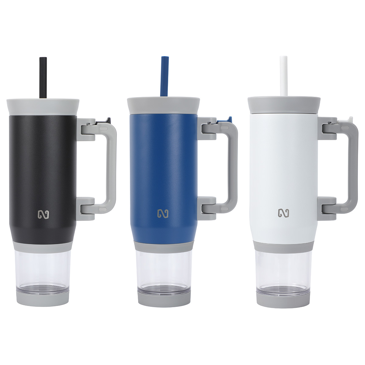 NAYAD® Quest 23 oz Stainless Steel Double-Wall Mug with Foldable Handle & Snack Cup 19