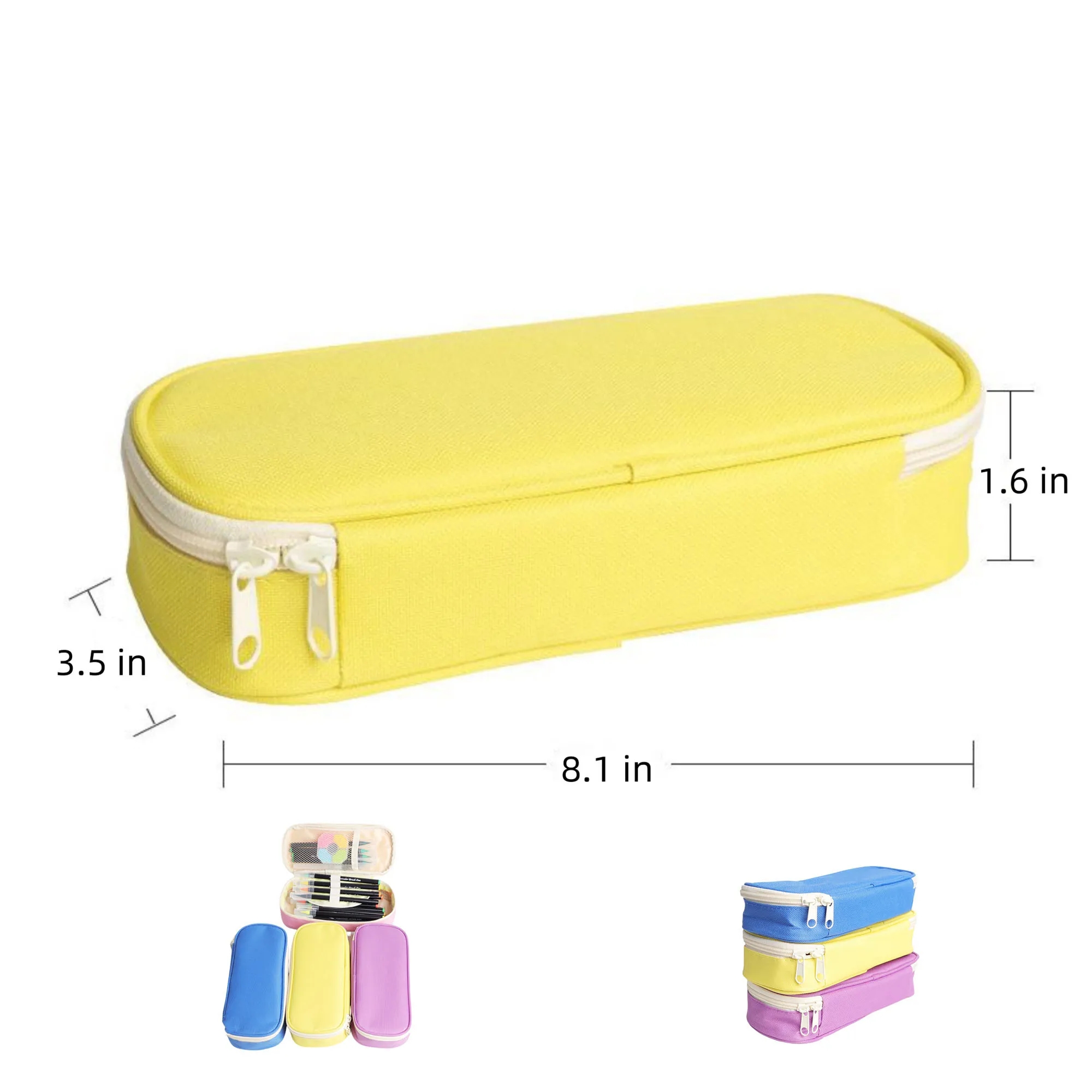 Pencil Case Storage Pouch with Zipper 9