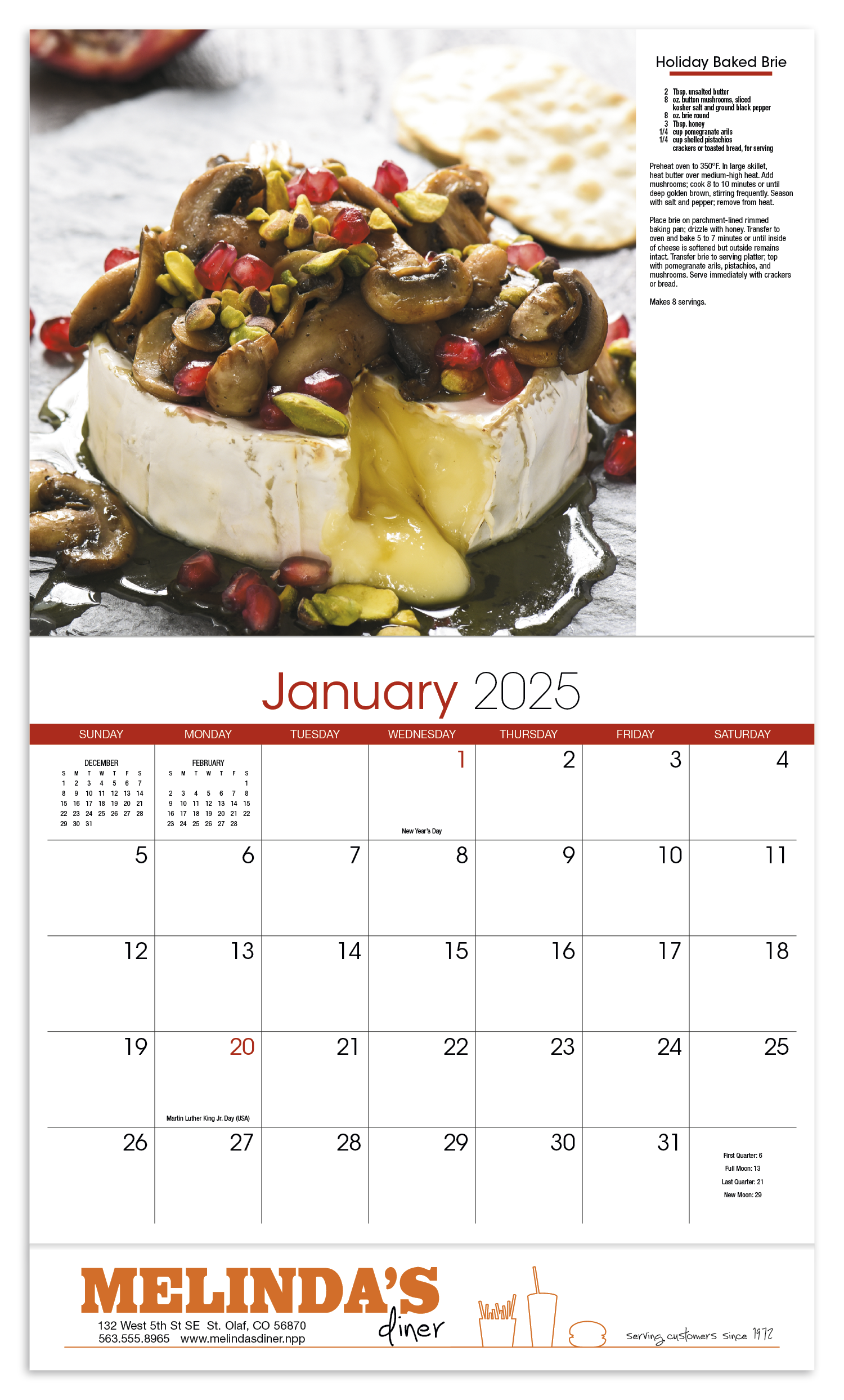 HotLine® Products Cooking Appointment Calendar - Stapled 18