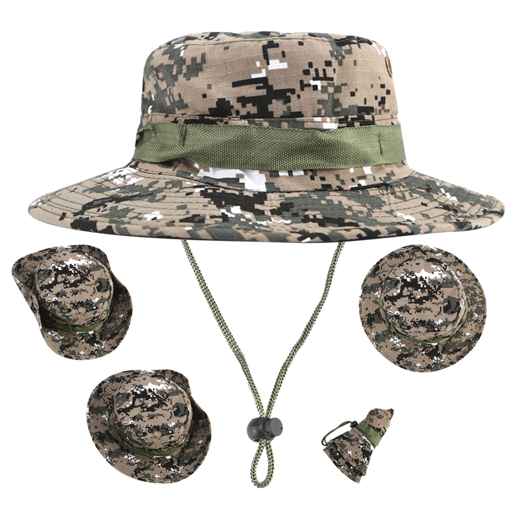 Camouflage Cowboy Fisherman Dual Style Bucket Hat 2