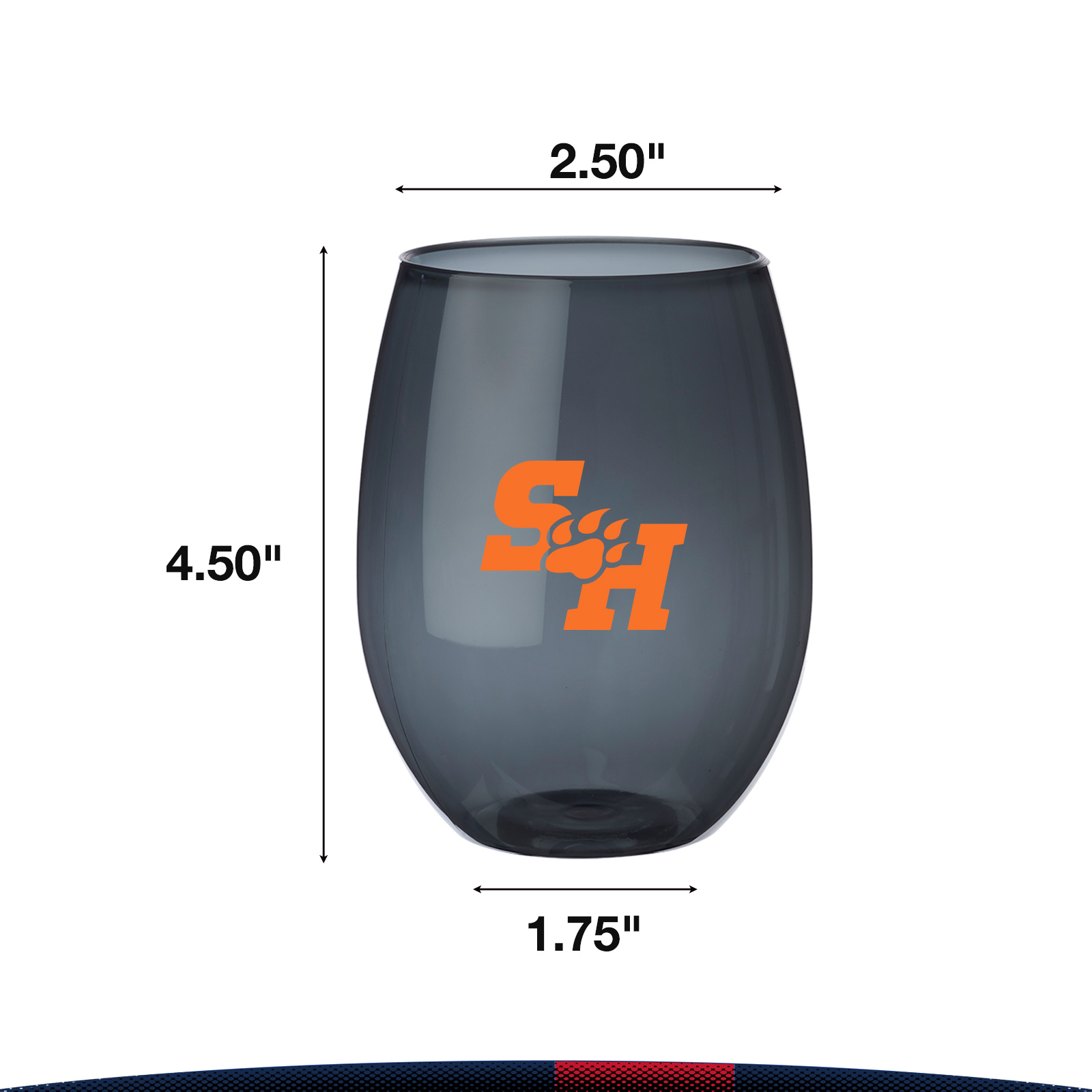 16 oz. Sizo Recycled Plastic Stemless Wineglass 2