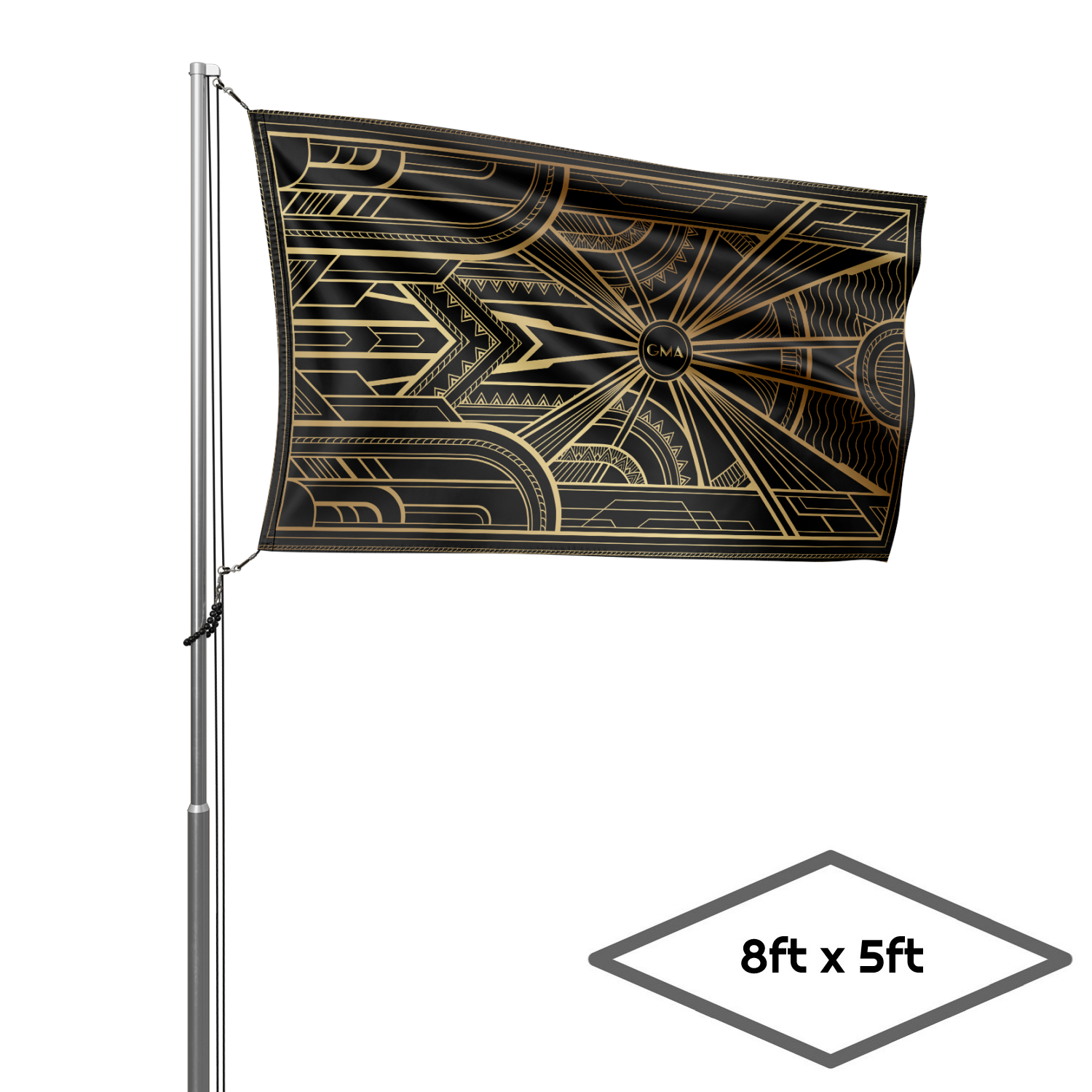 Single-Sided Dye Sublimation 1-Layer 8ft x 5ft Flag 3