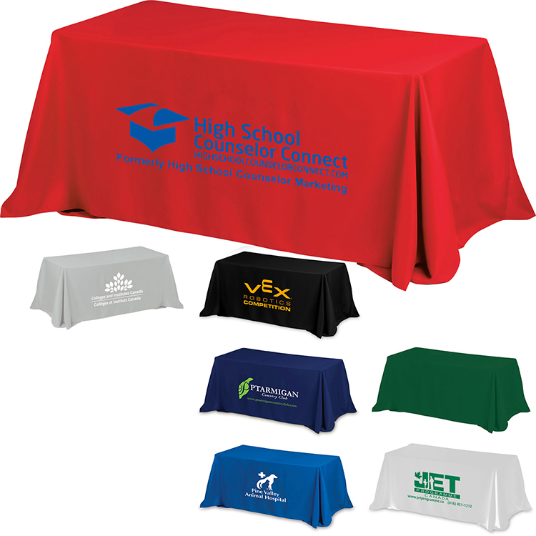 "Zenyatta Eight" 4-Sided Throw Style Table Covers & Table Throws (One Color Print) / Fits 8 ft Tabl 20