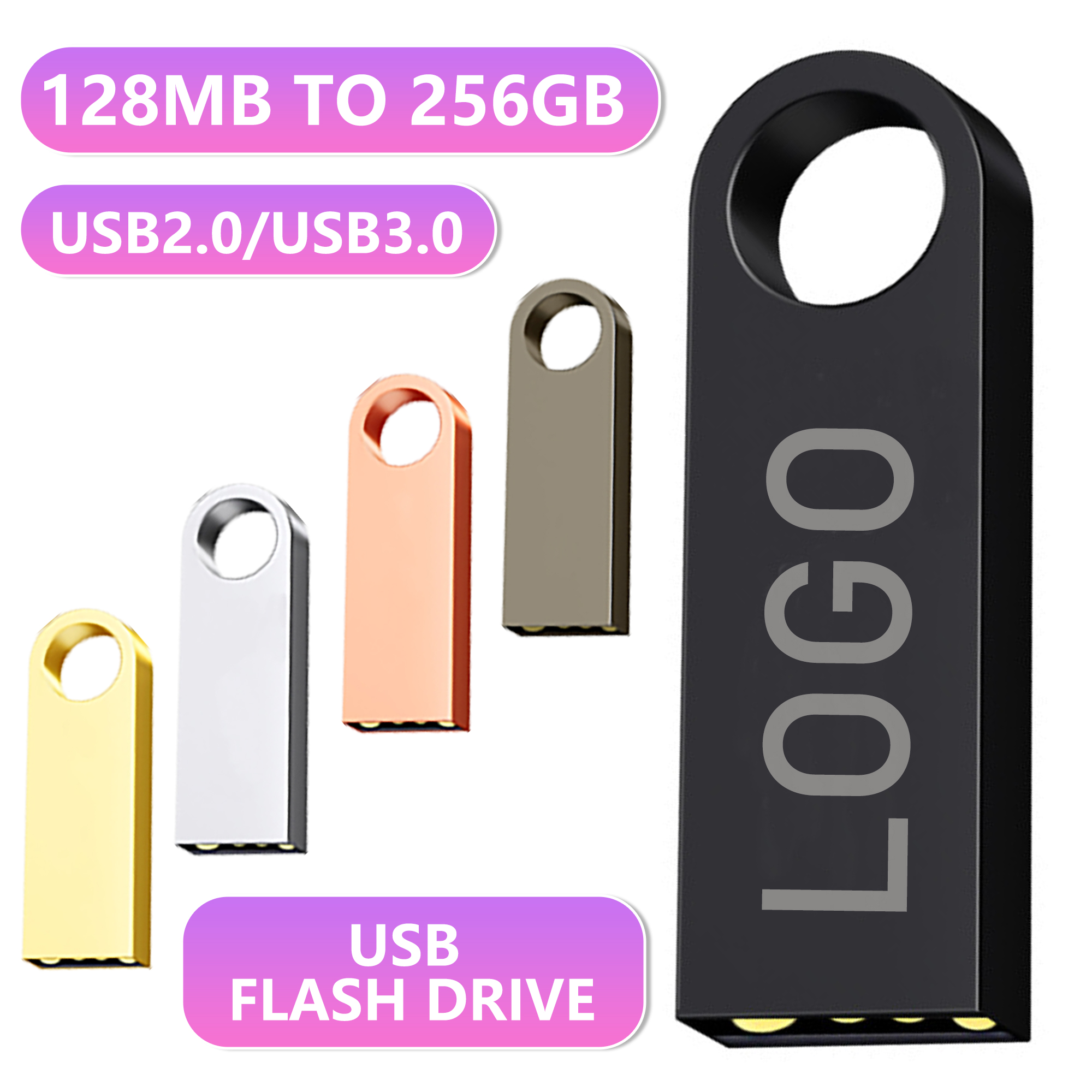 Portable high-capacity high-speed USB flash drive made of metal 2